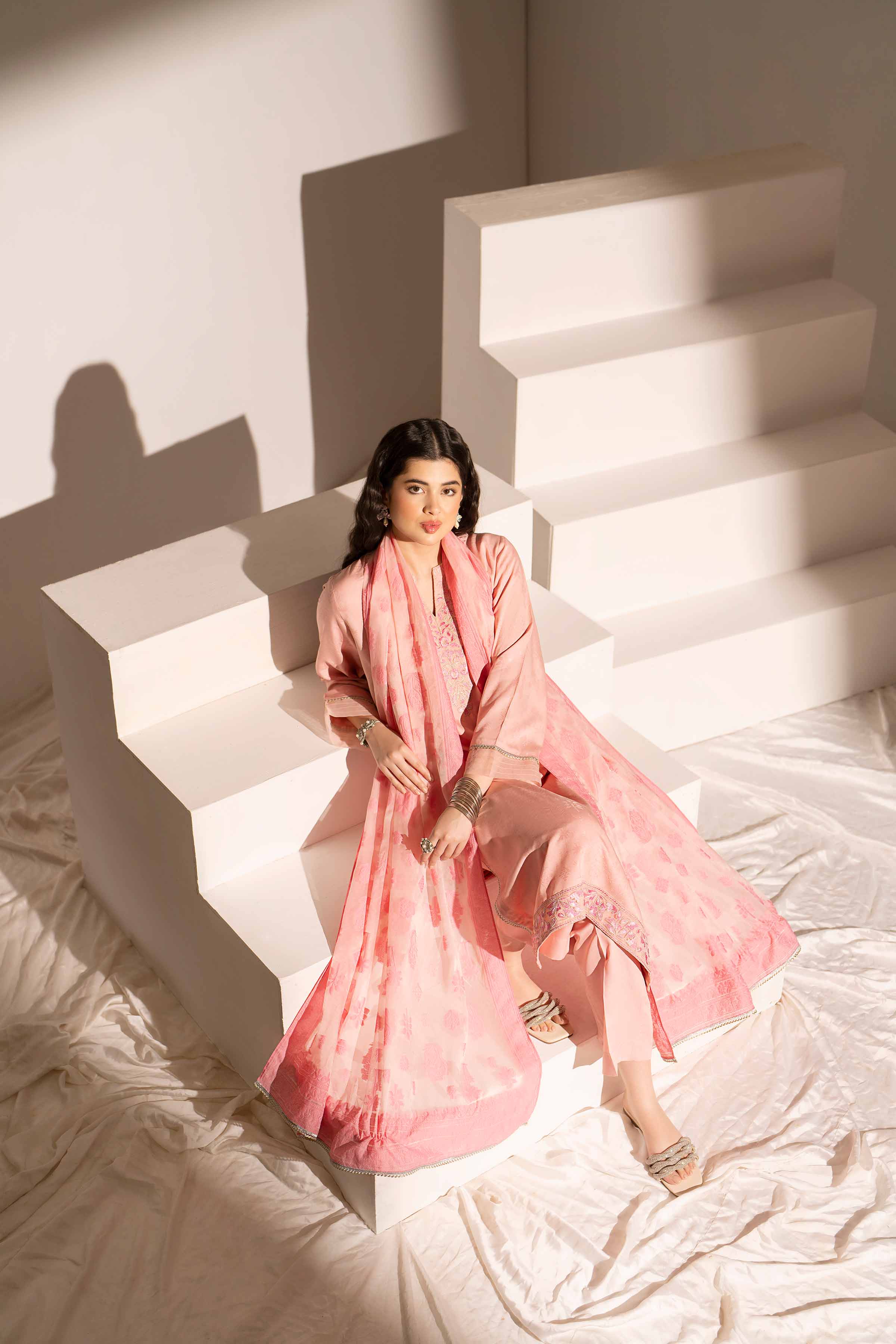3 Piece - Embroidered Suit - PE25-342 - Image 6