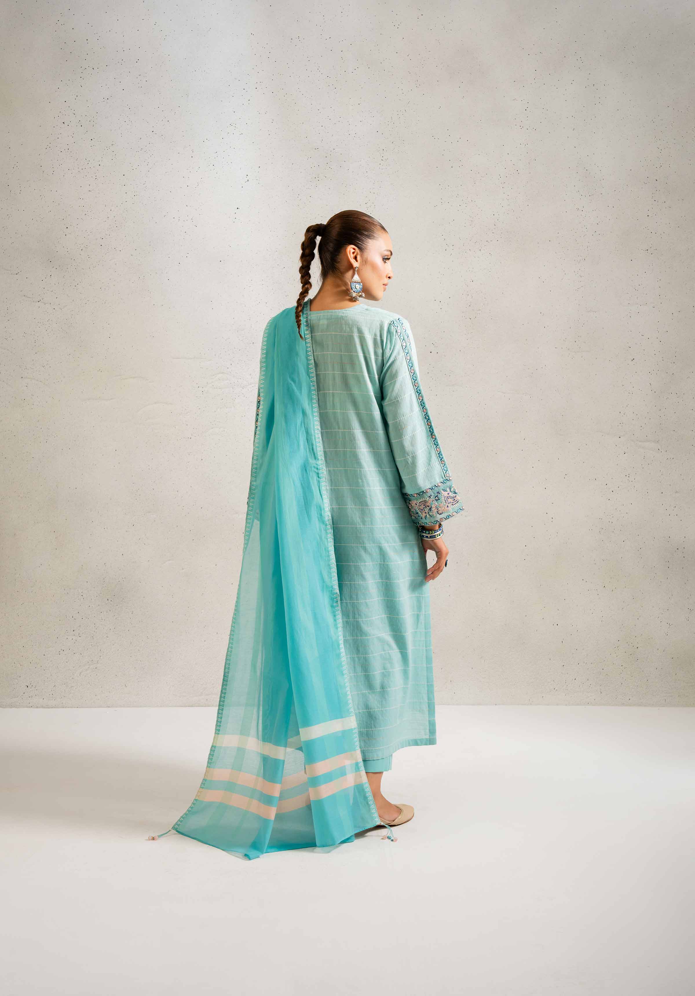 3 Piece - Embroidered Suit - PE25-354 - Image 3