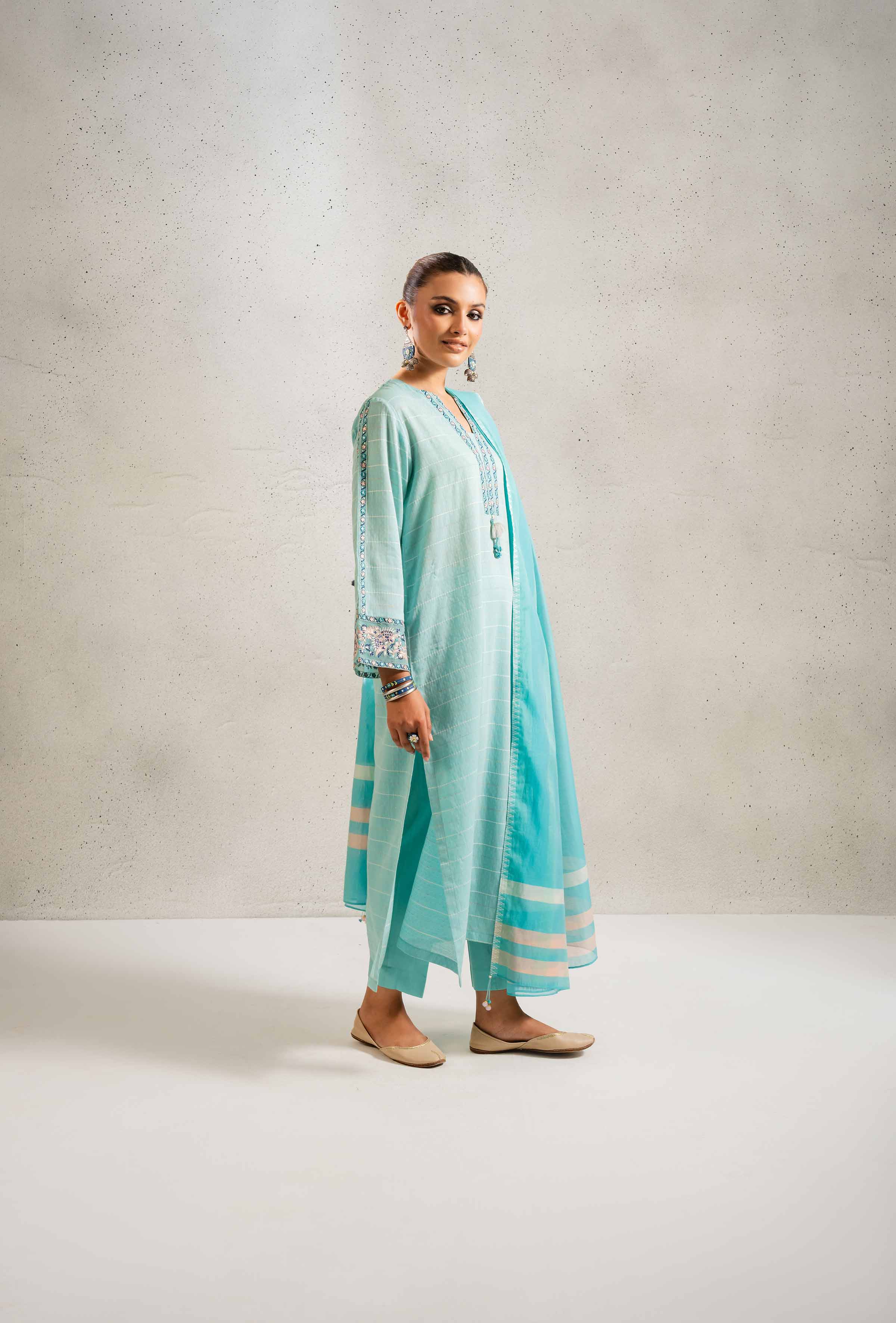 3 Piece - Embroidered Suit - PE25-354 - Image 4