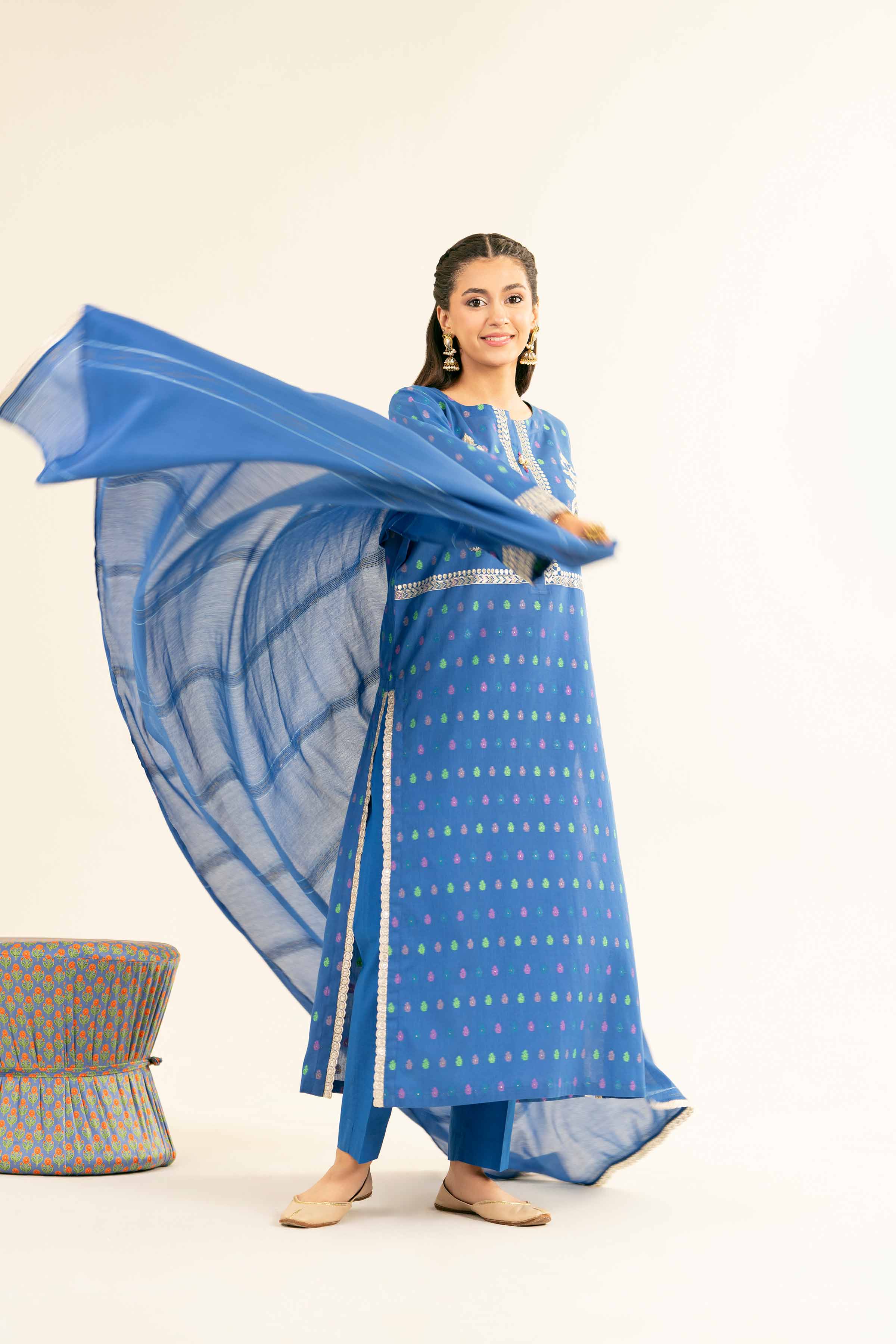3 Piece - Embroidered Suit - PE25-355 - Image 4