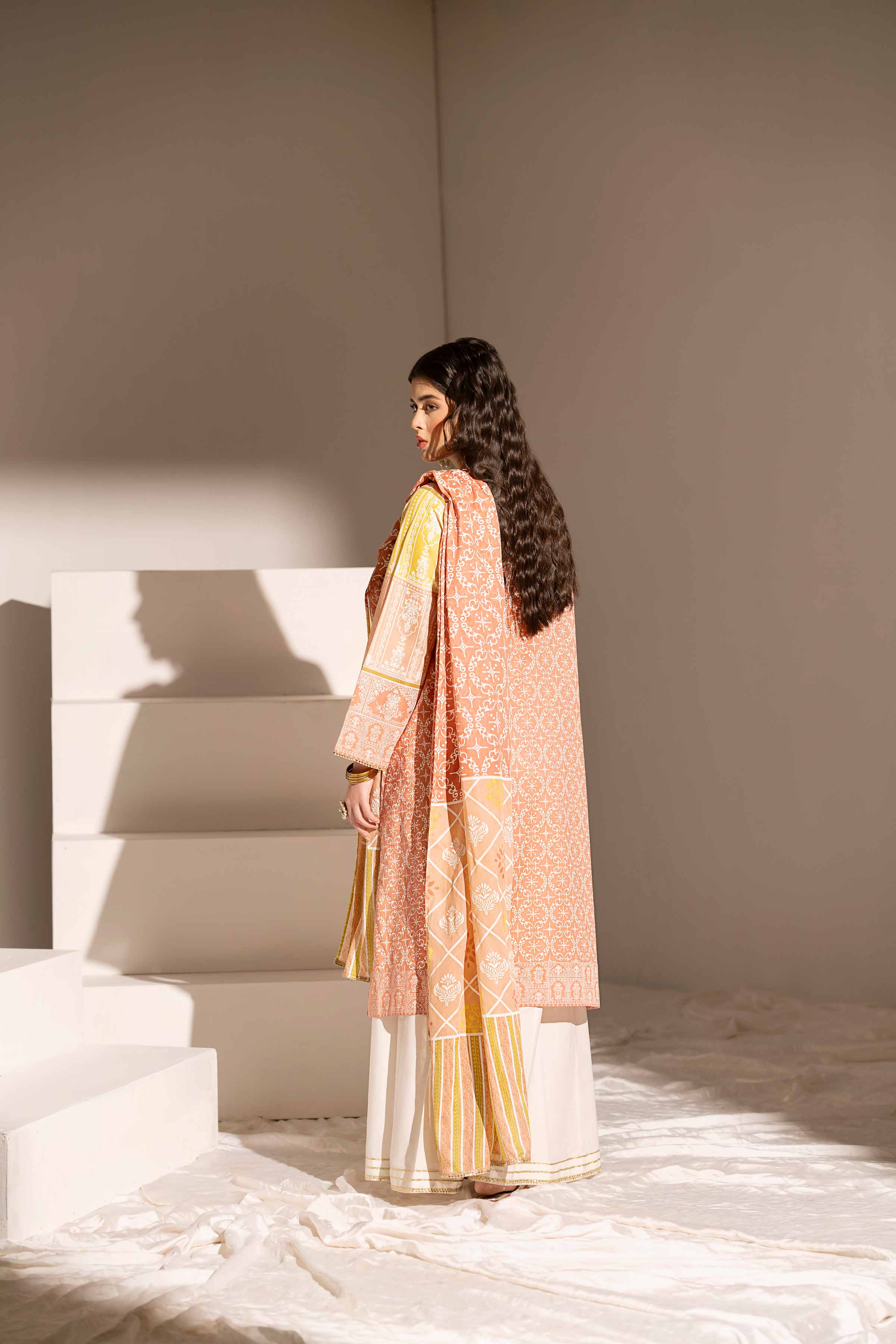 2 Piece - Printed Embroidered Suit - PE25-357 - Image 3