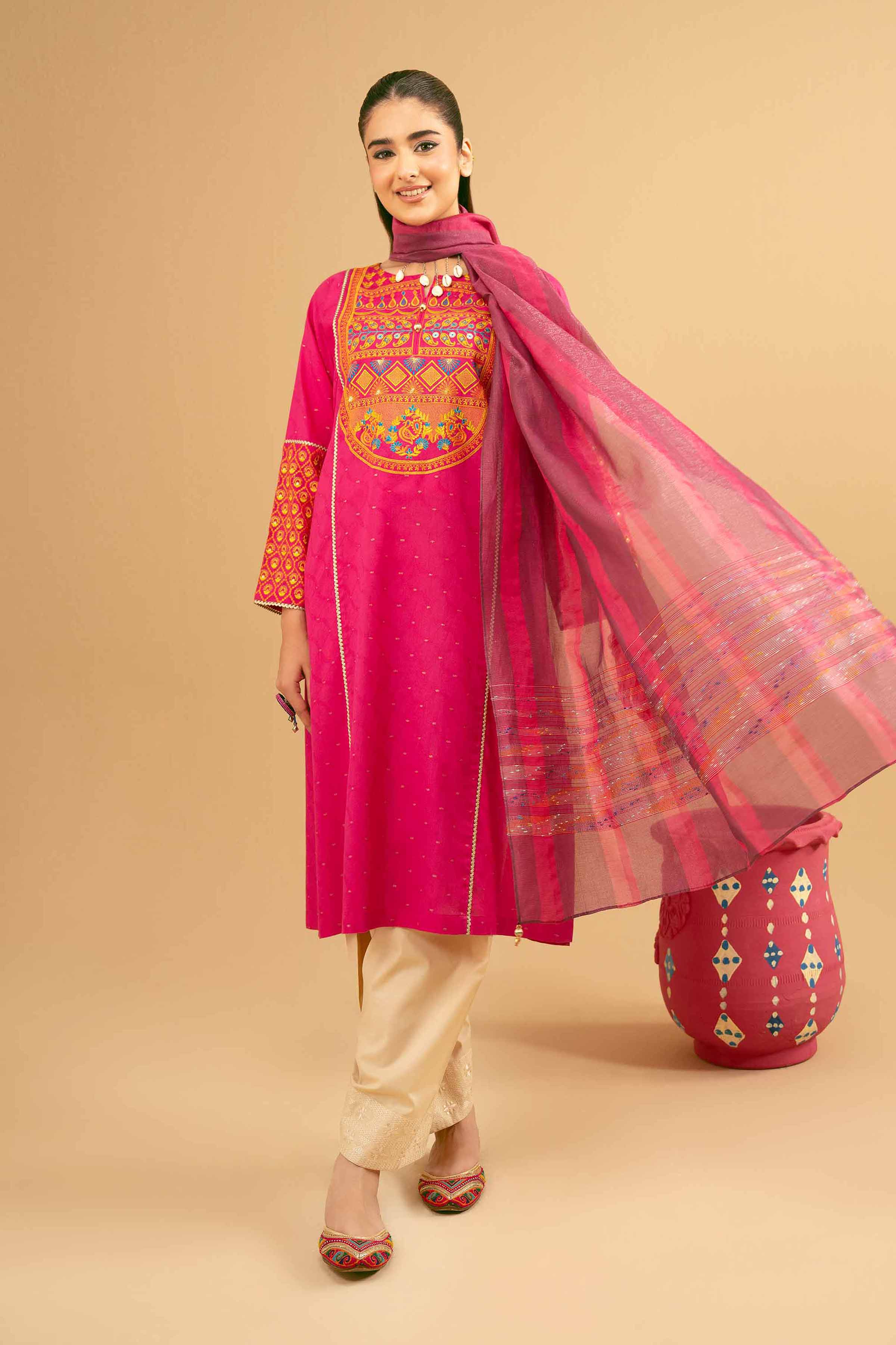 2 Piece - Embroidered Suit - PE25-361 - Image 2