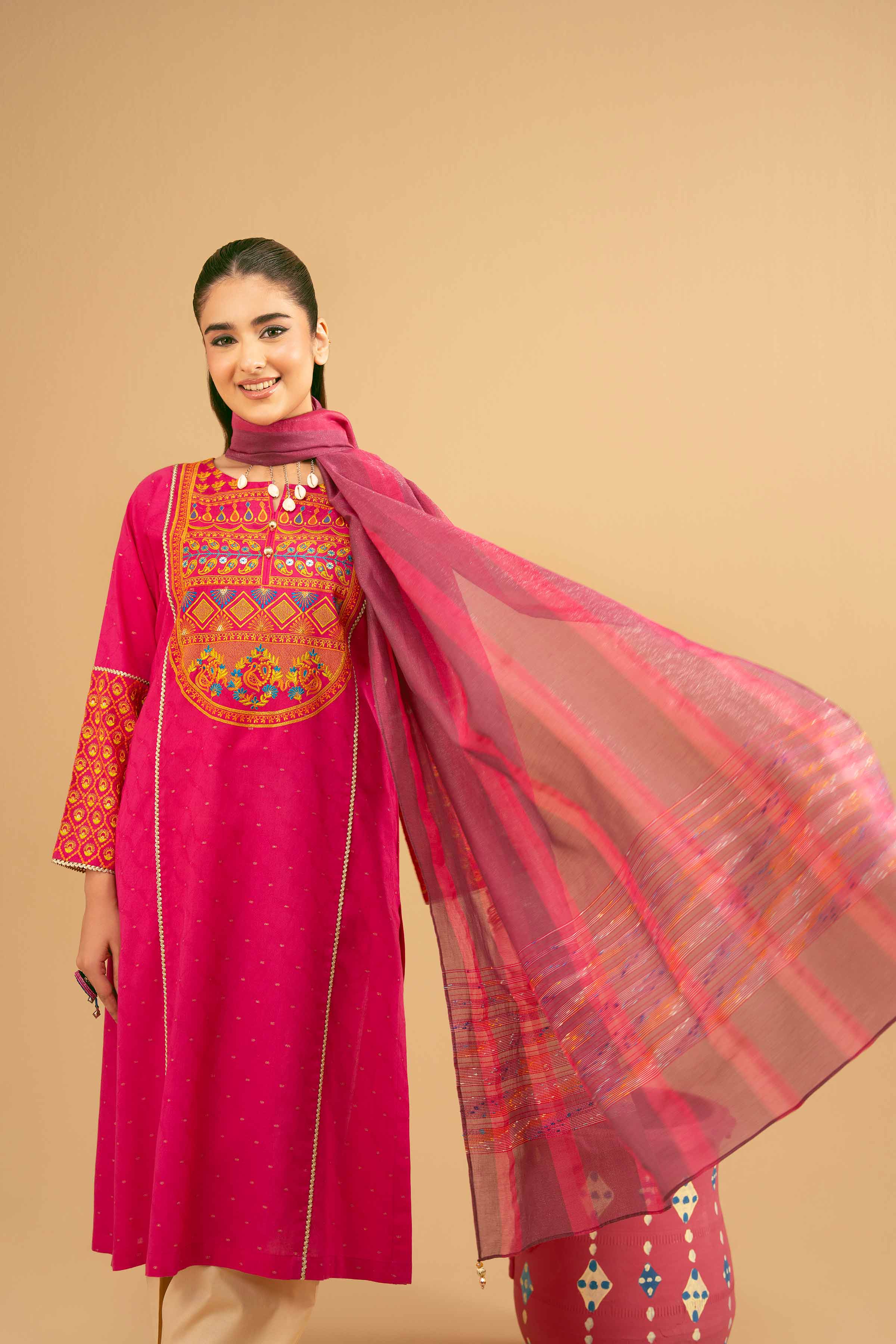 2 Piece - Embroidered Suit - PE25-361 - Image 3