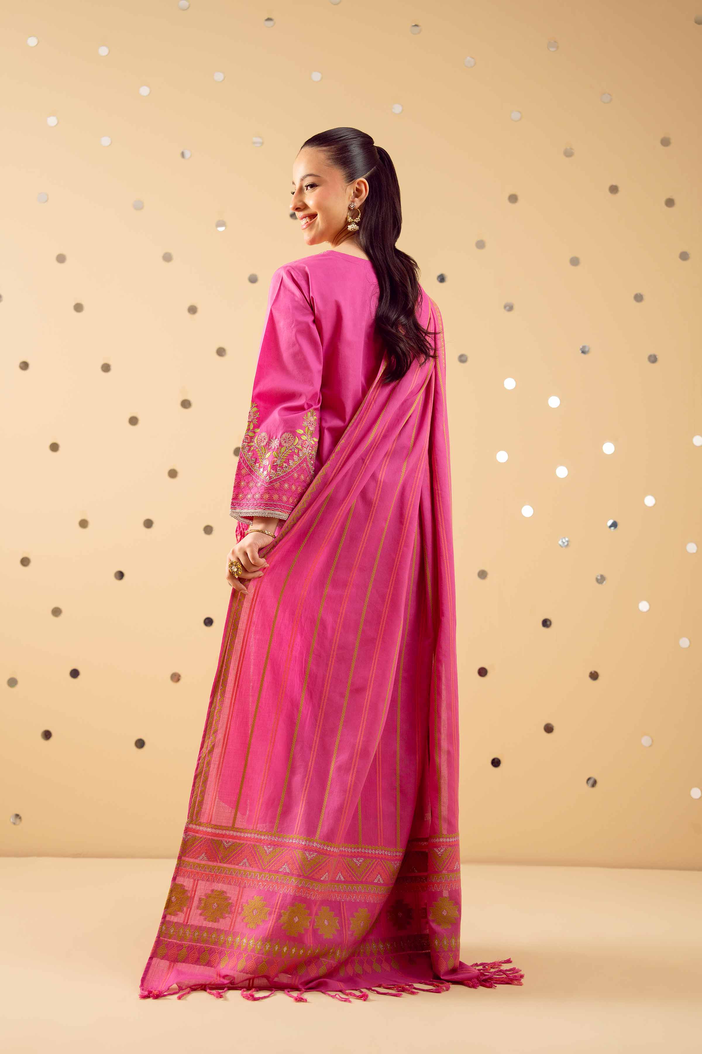 3 Piece - Embroidered Suit - PE25-371 - Image 3