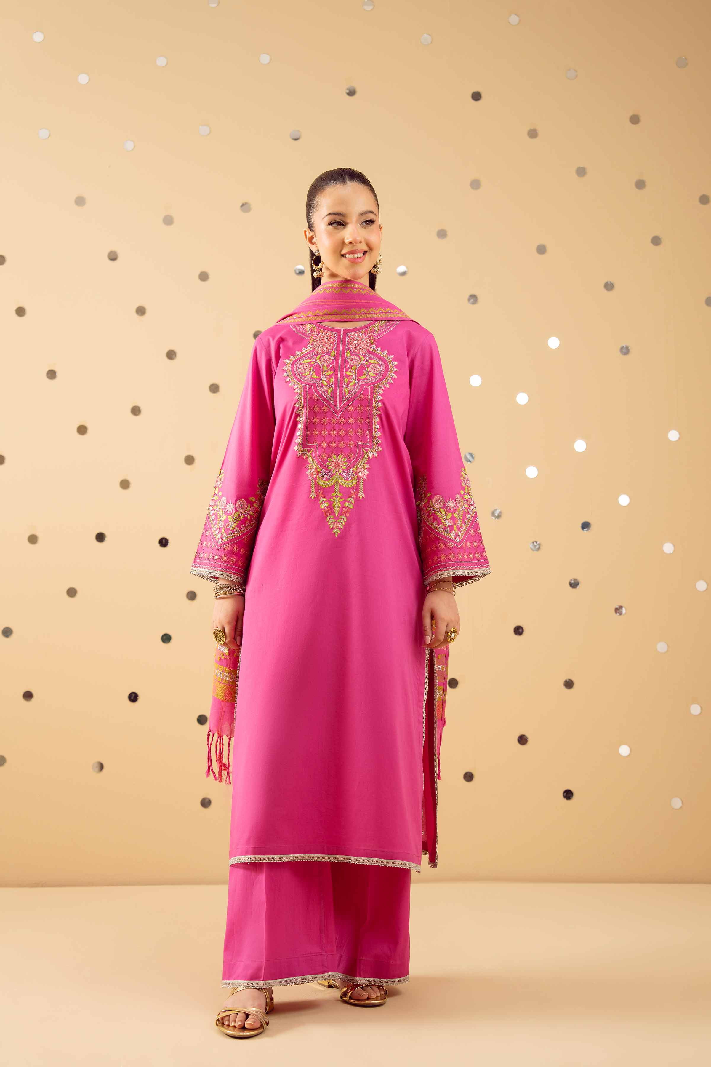 3 Piece - Embroidered Suit - PE25-371 - Image 5
