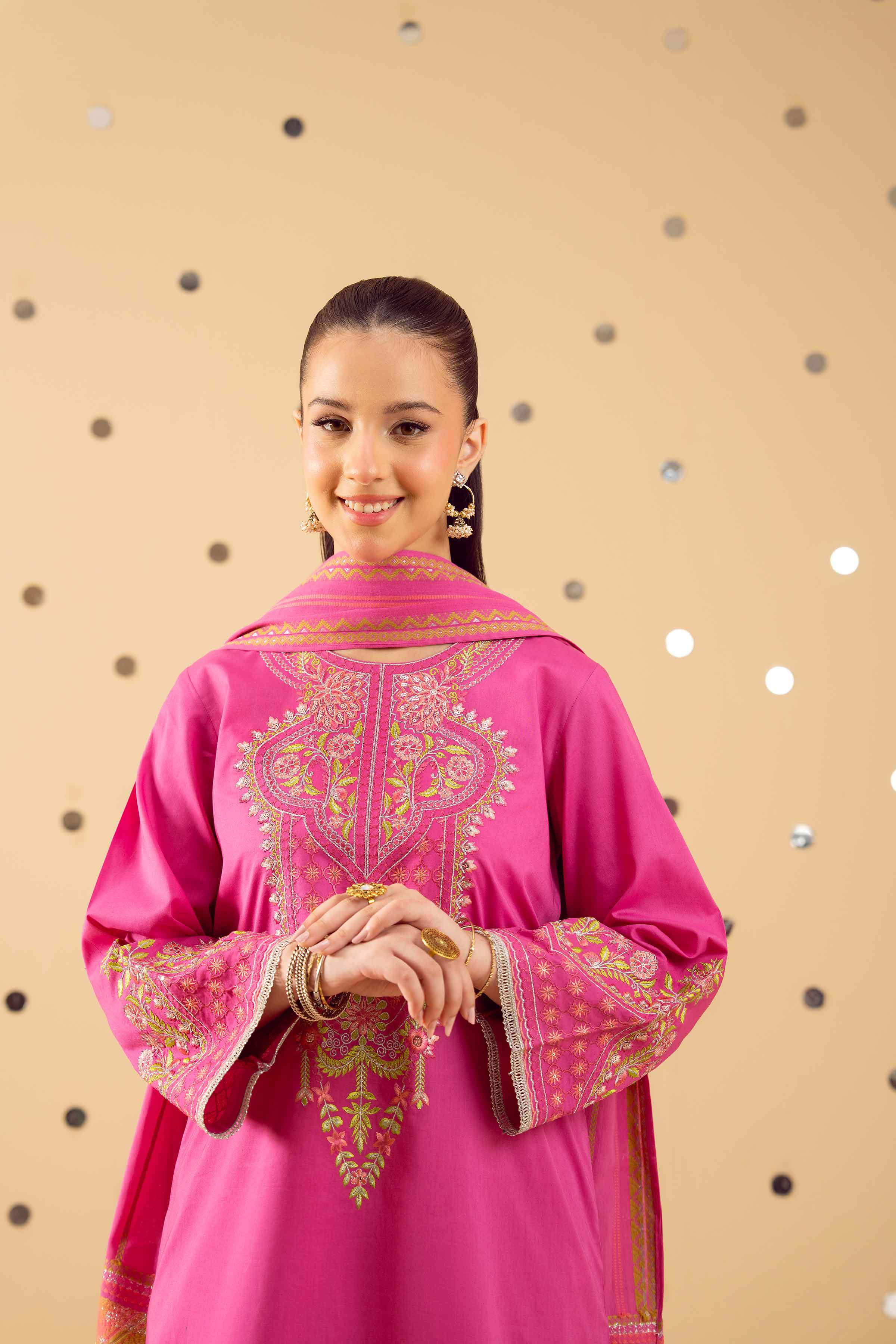 3 Piece - Embroidered Suit - PE25-371 - Image 6