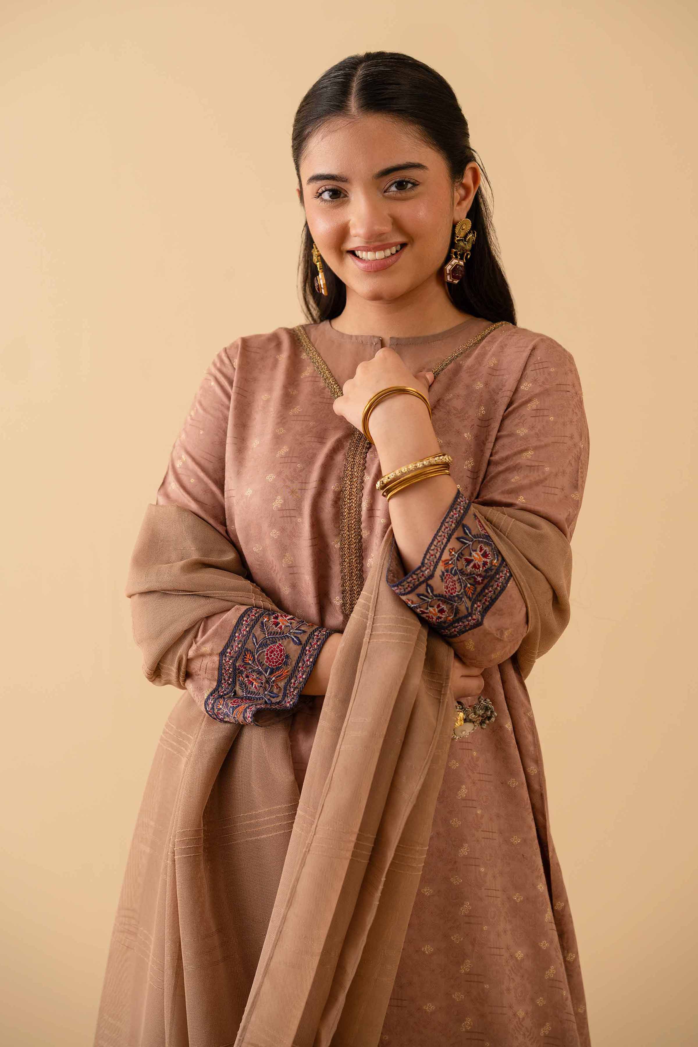 2 Piece - Embroidered Suit - PE25-384 - Image 5
