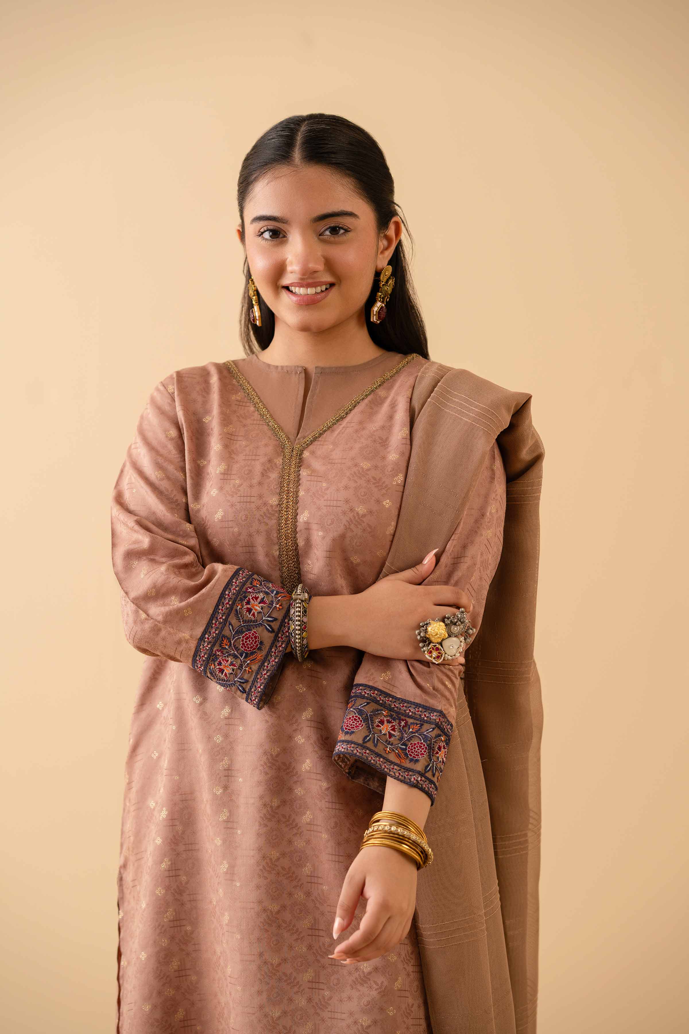 2 Piece - Embroidered Suit - PE25-384 - Image 6