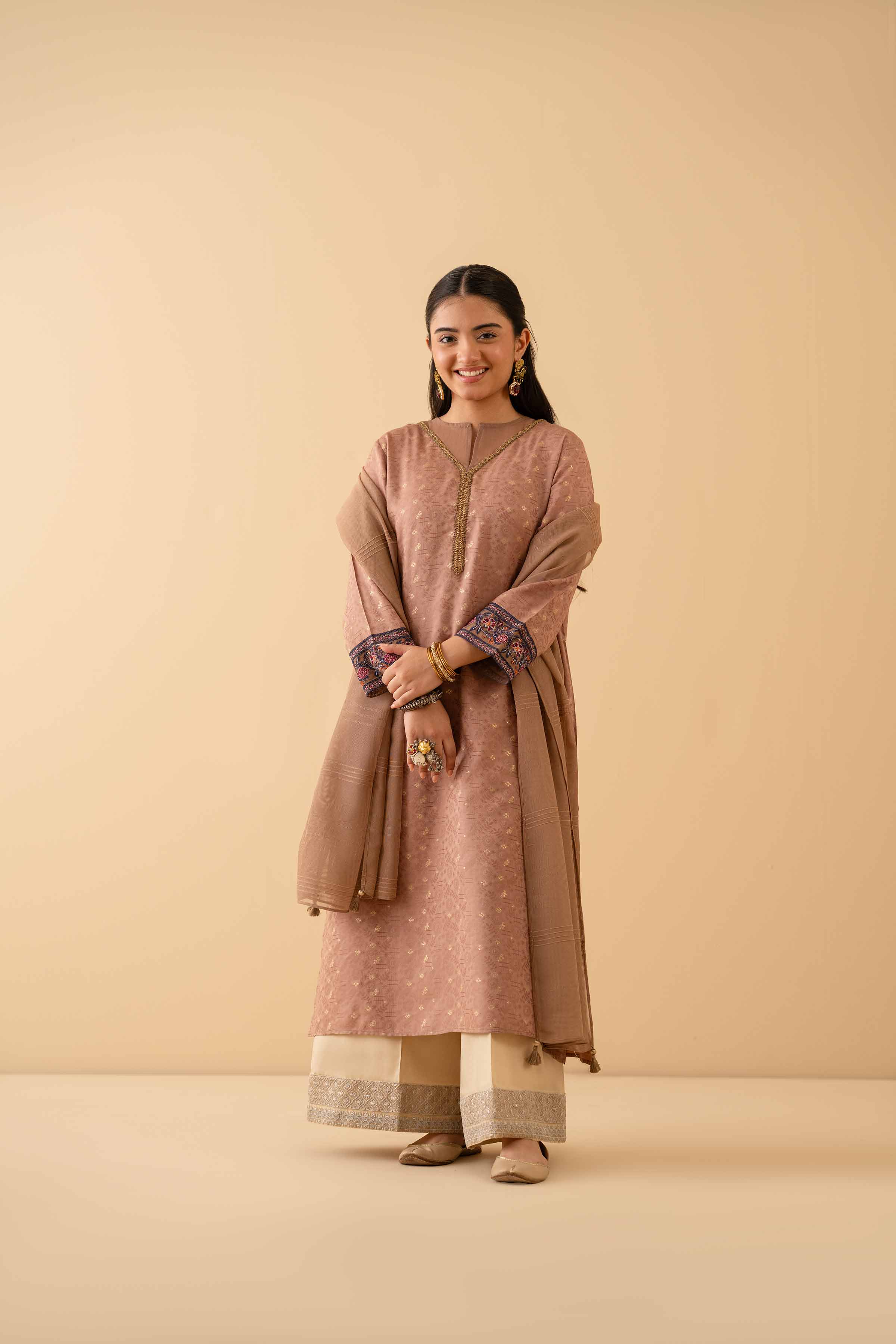 2 Piece - Embroidered Suit - PE25-384 - Image 7