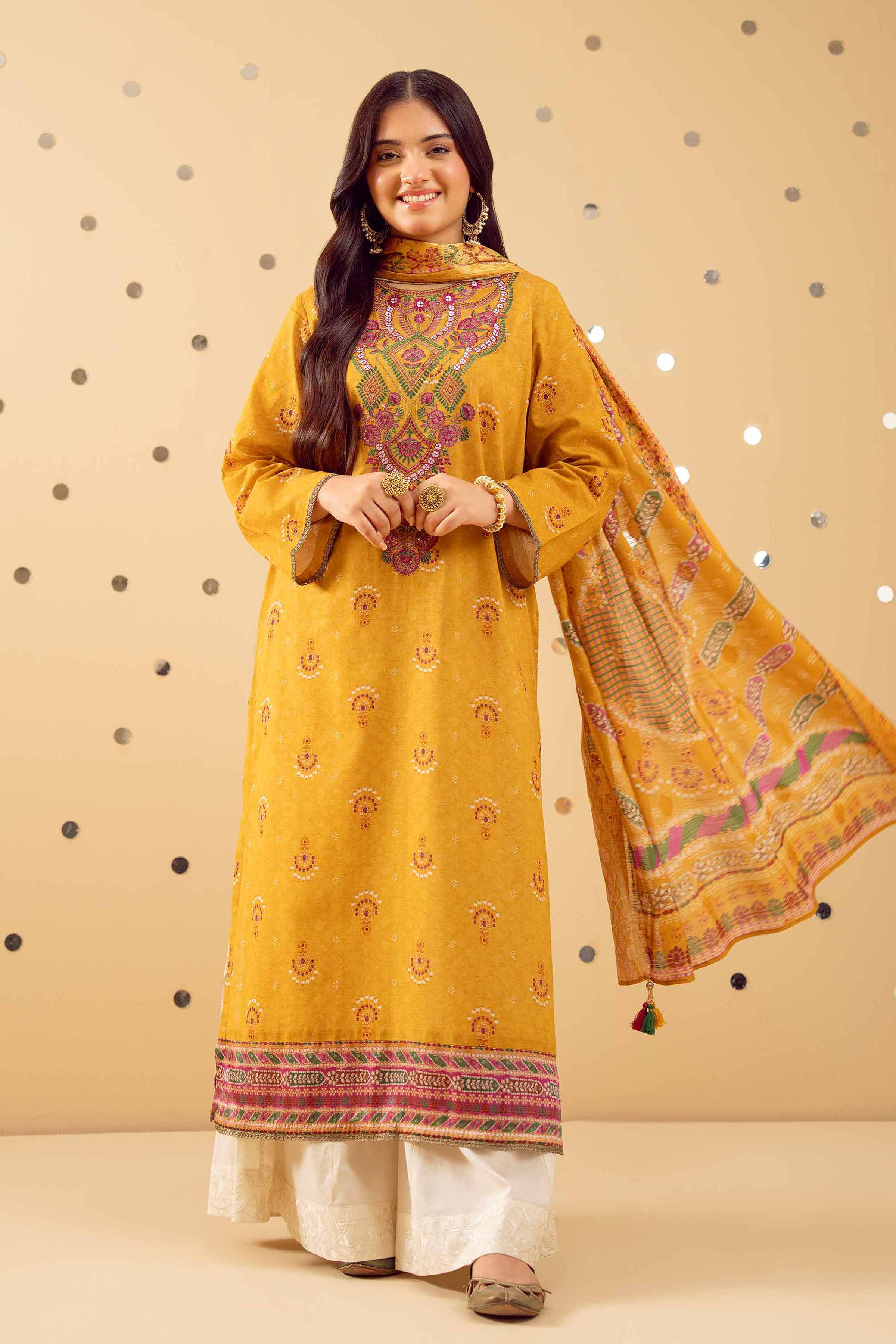 2 Piece - Printed Embroidered Suit - PE25-428 - Image 2