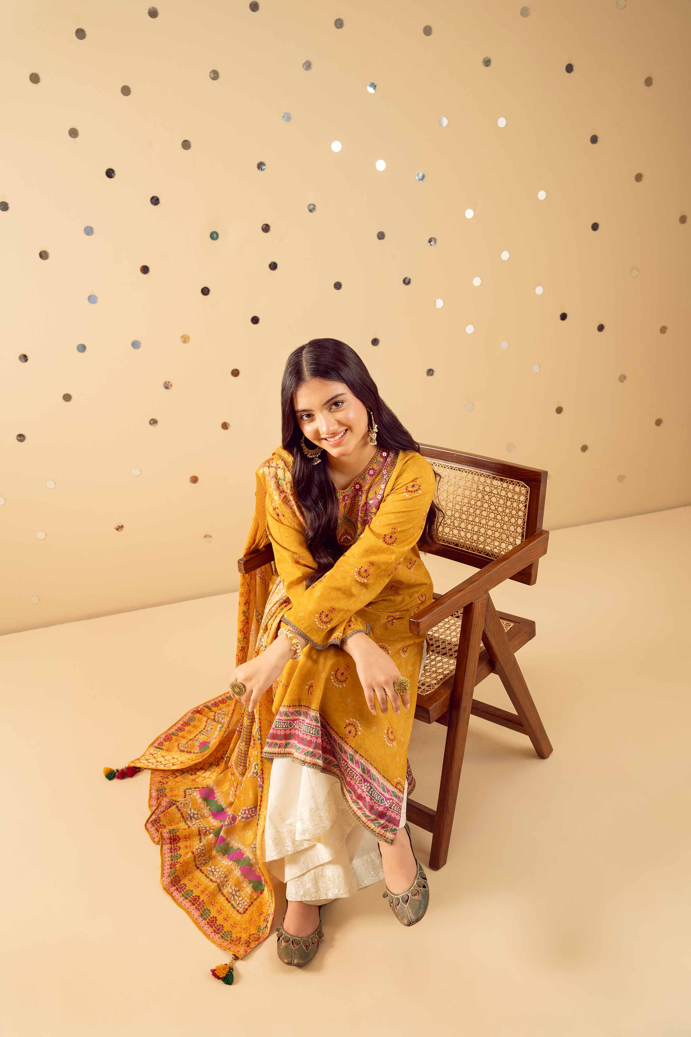 2 Piece - Printed Embroidered Suit - PE25-428 - Image 7