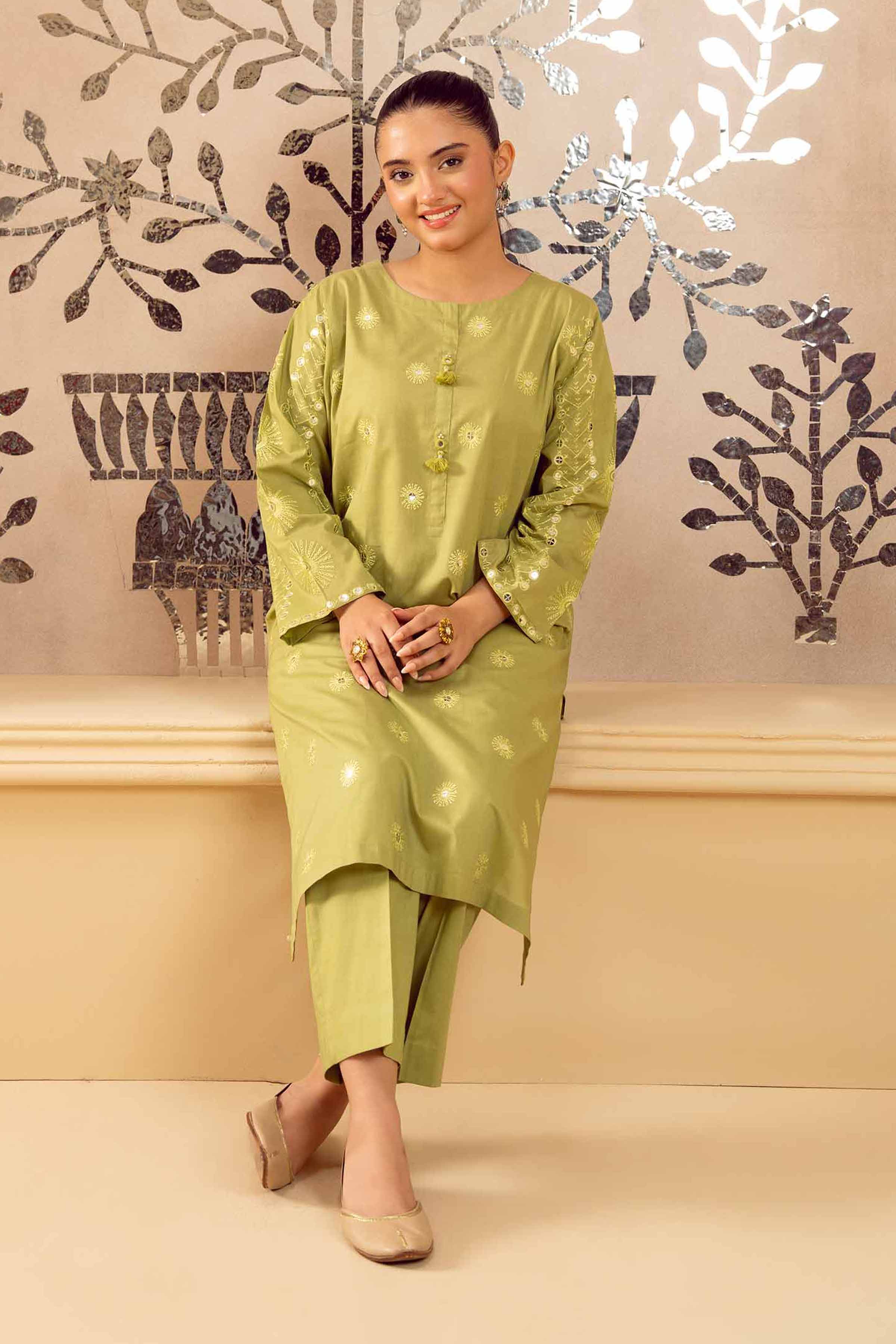 2 Piece - Embroidered Suit - PE25-430 - Image 2
