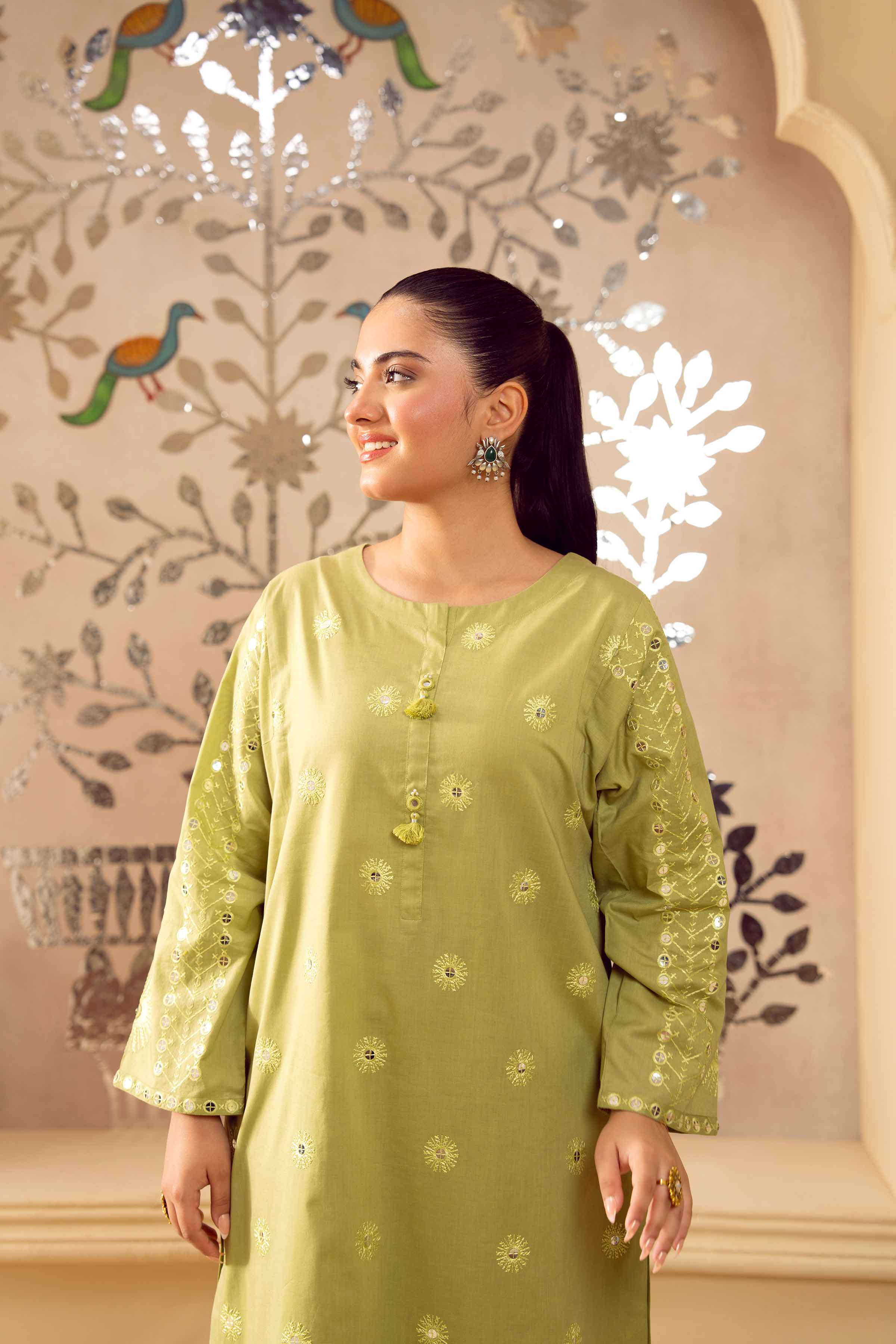 2 Piece - Embroidered Suit - PE25-430 - Image 3