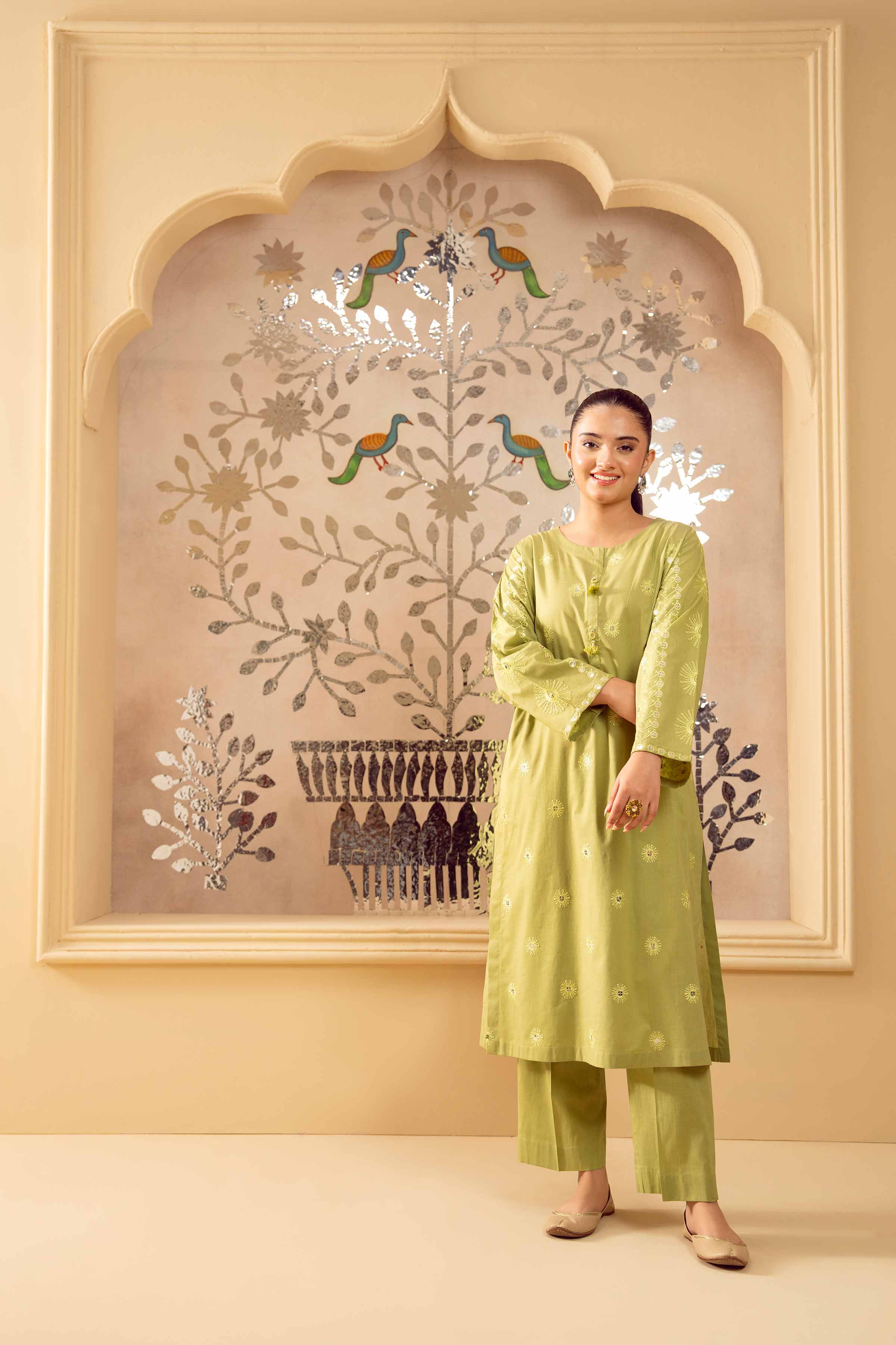 2 Piece - Embroidered Suit - PE25-430 - Image 6
