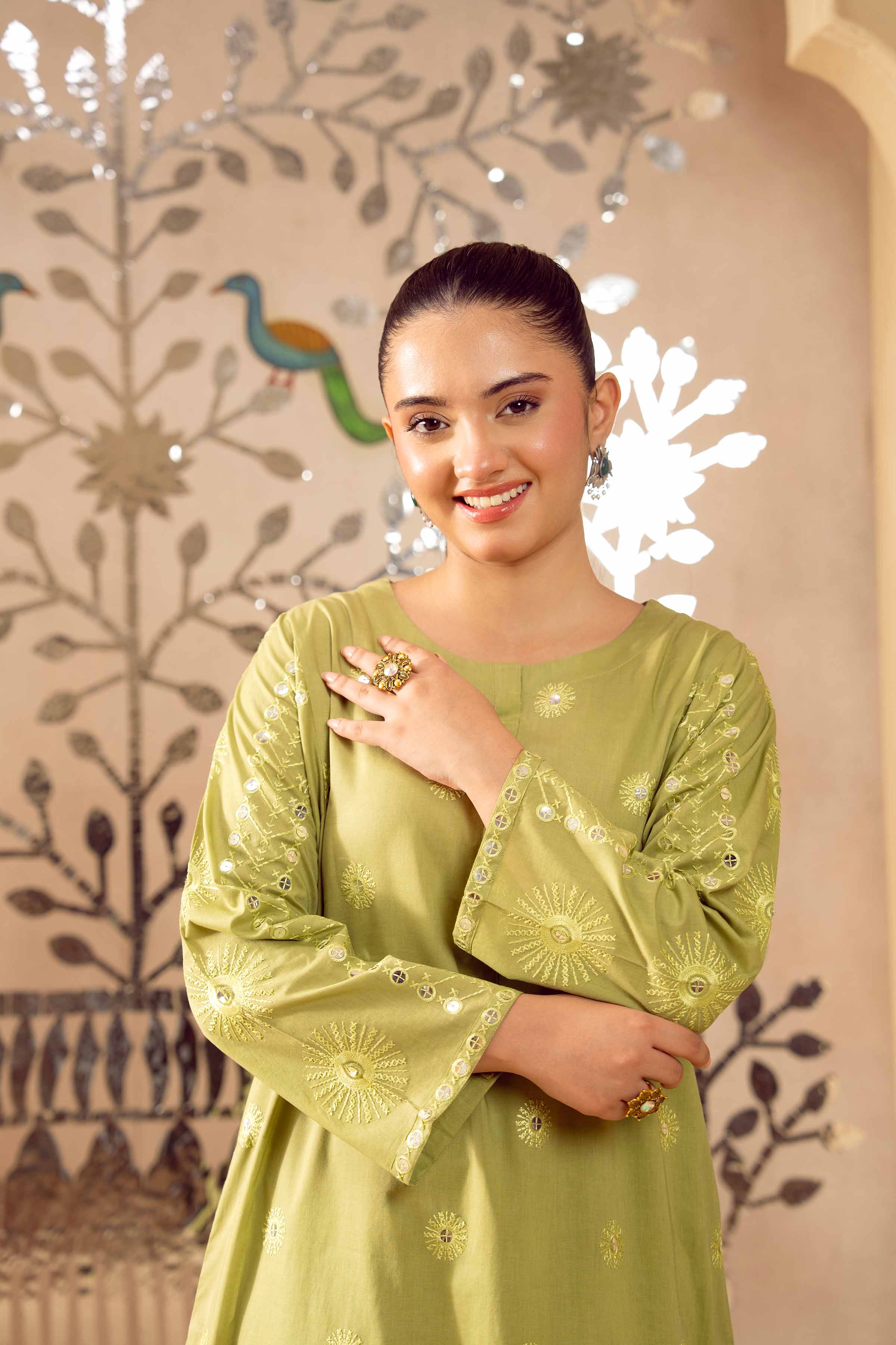 2 Piece - Embroidered Suit - PE25-430 - Image 7