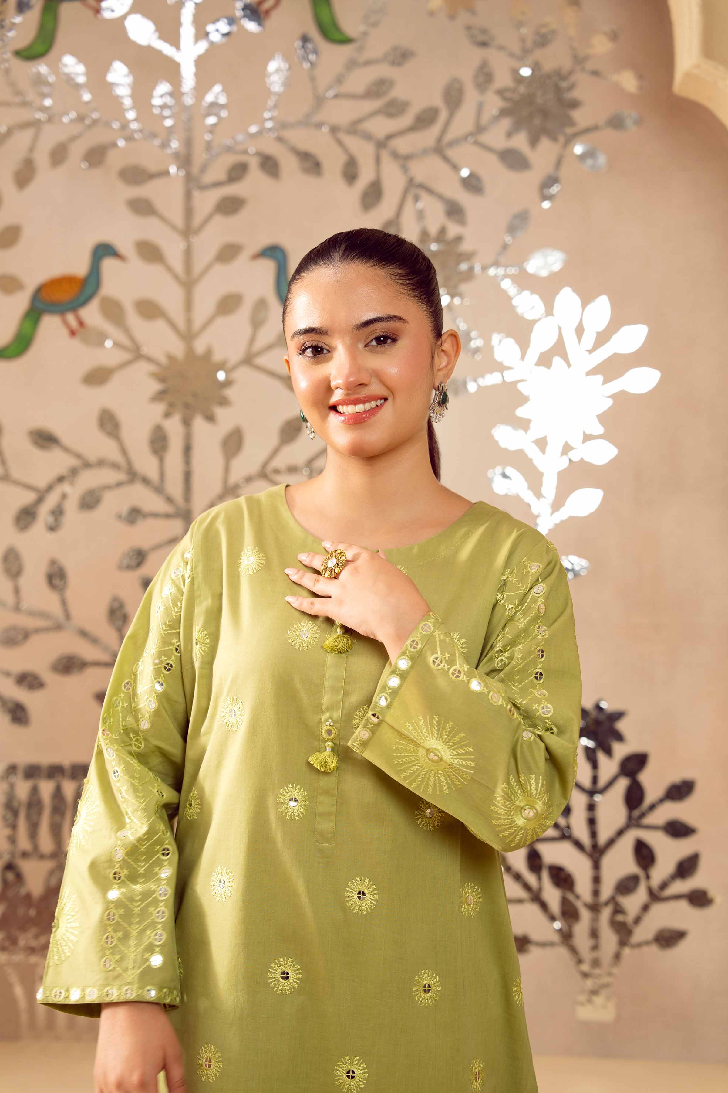 2 Piece - Embroidered Suit - PE25-430 - Image 8