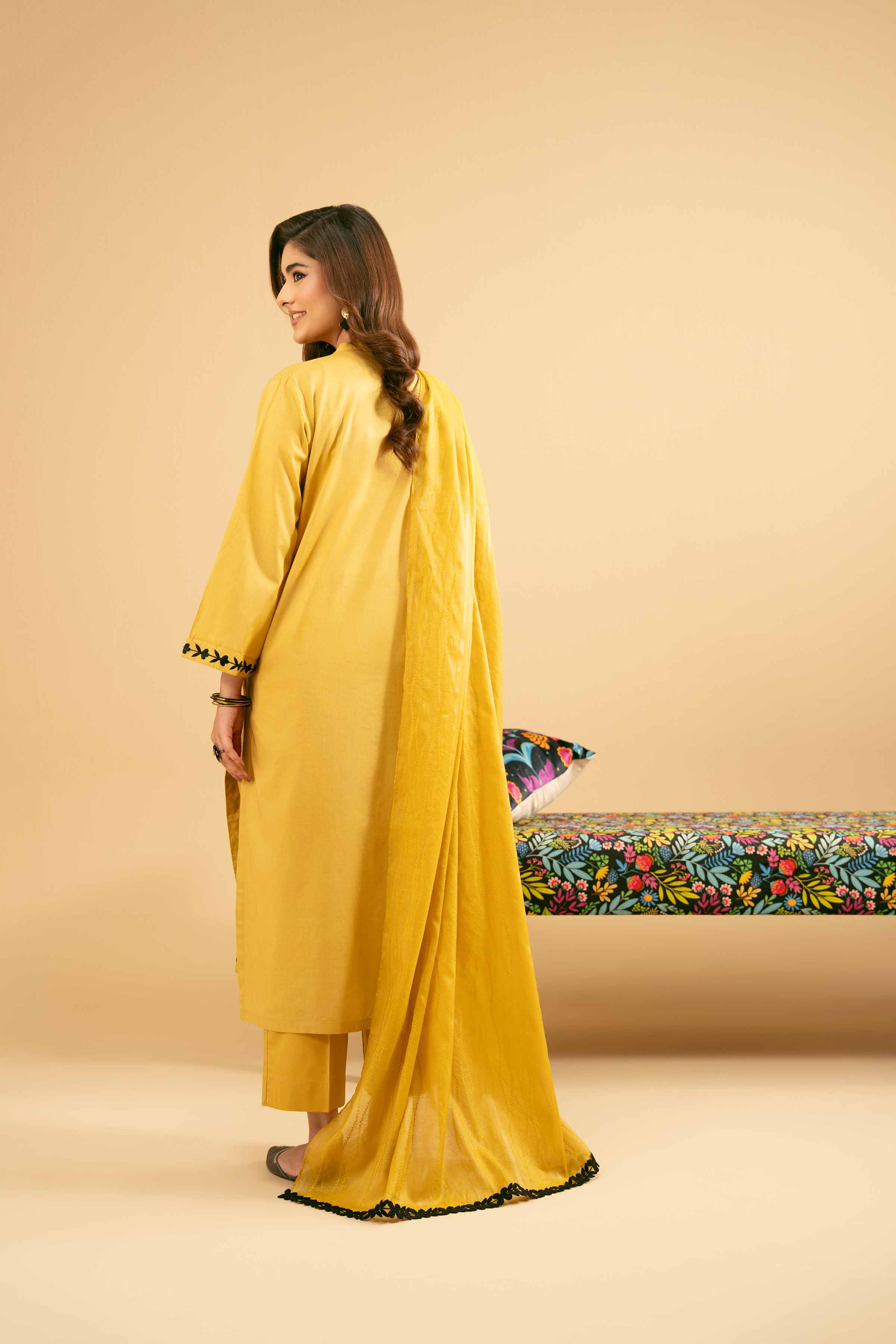 3 Piece - Embroidered Suit - PE25-455 - Image 3
