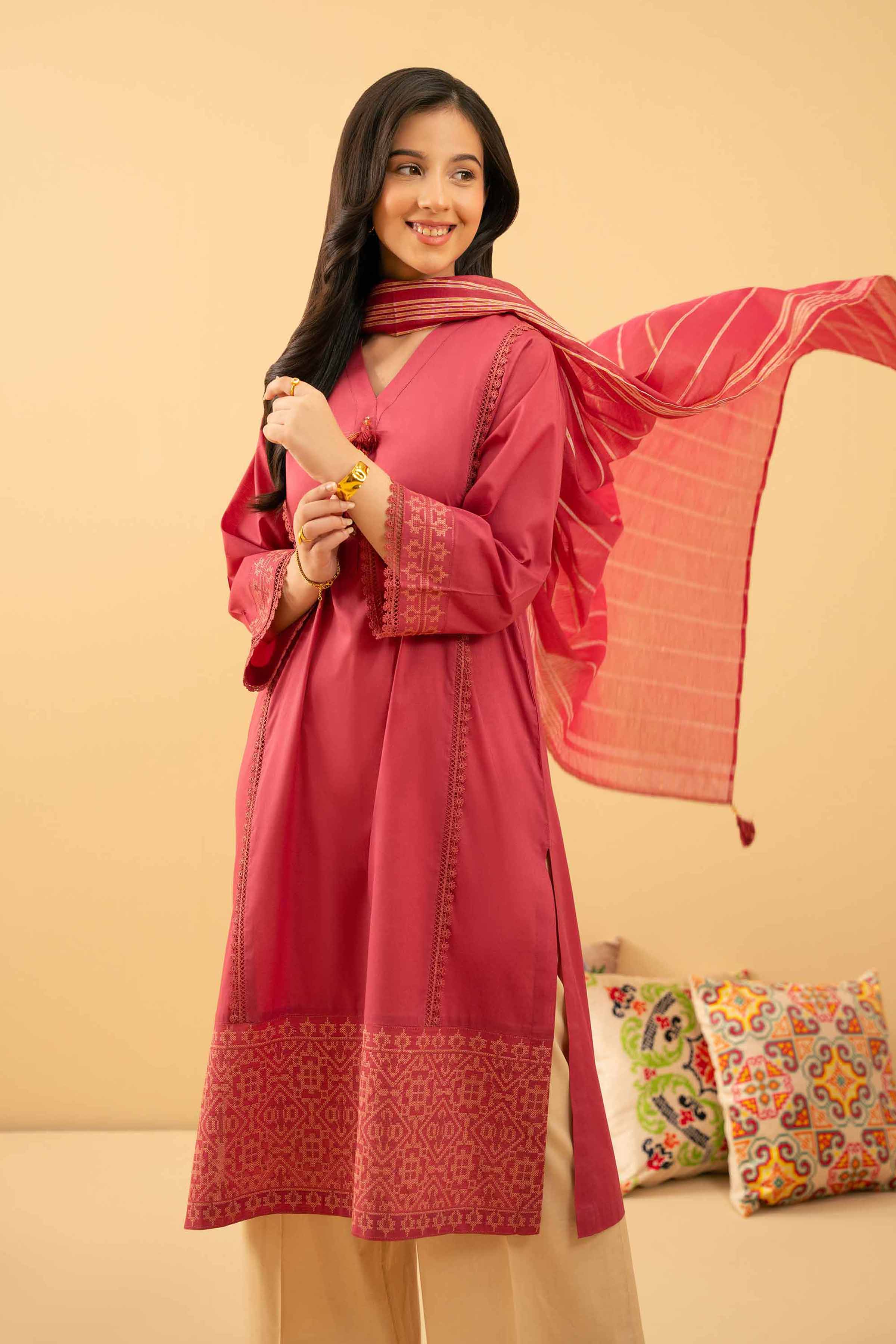 2 Piece - Embroidered Suit - PE25-474 - Image 2