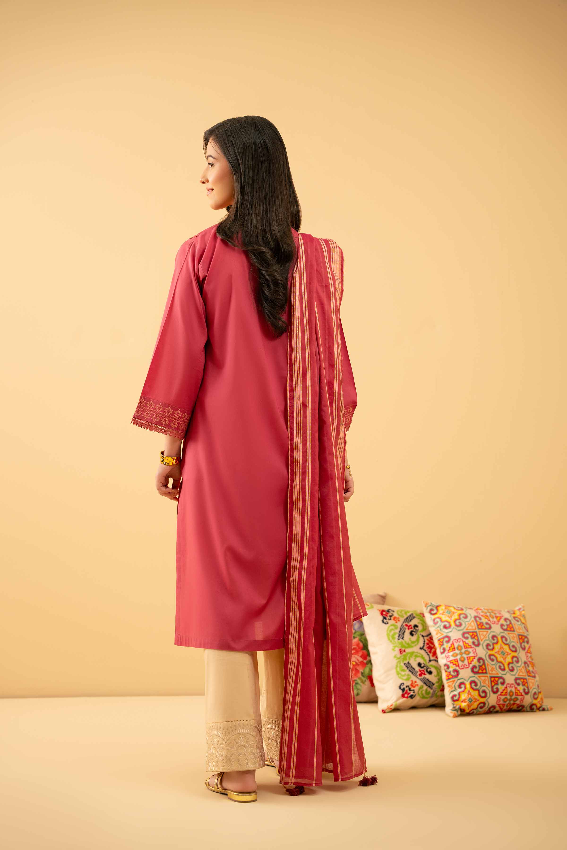 2 Piece - Embroidered Suit - PE25-474 - Image 4