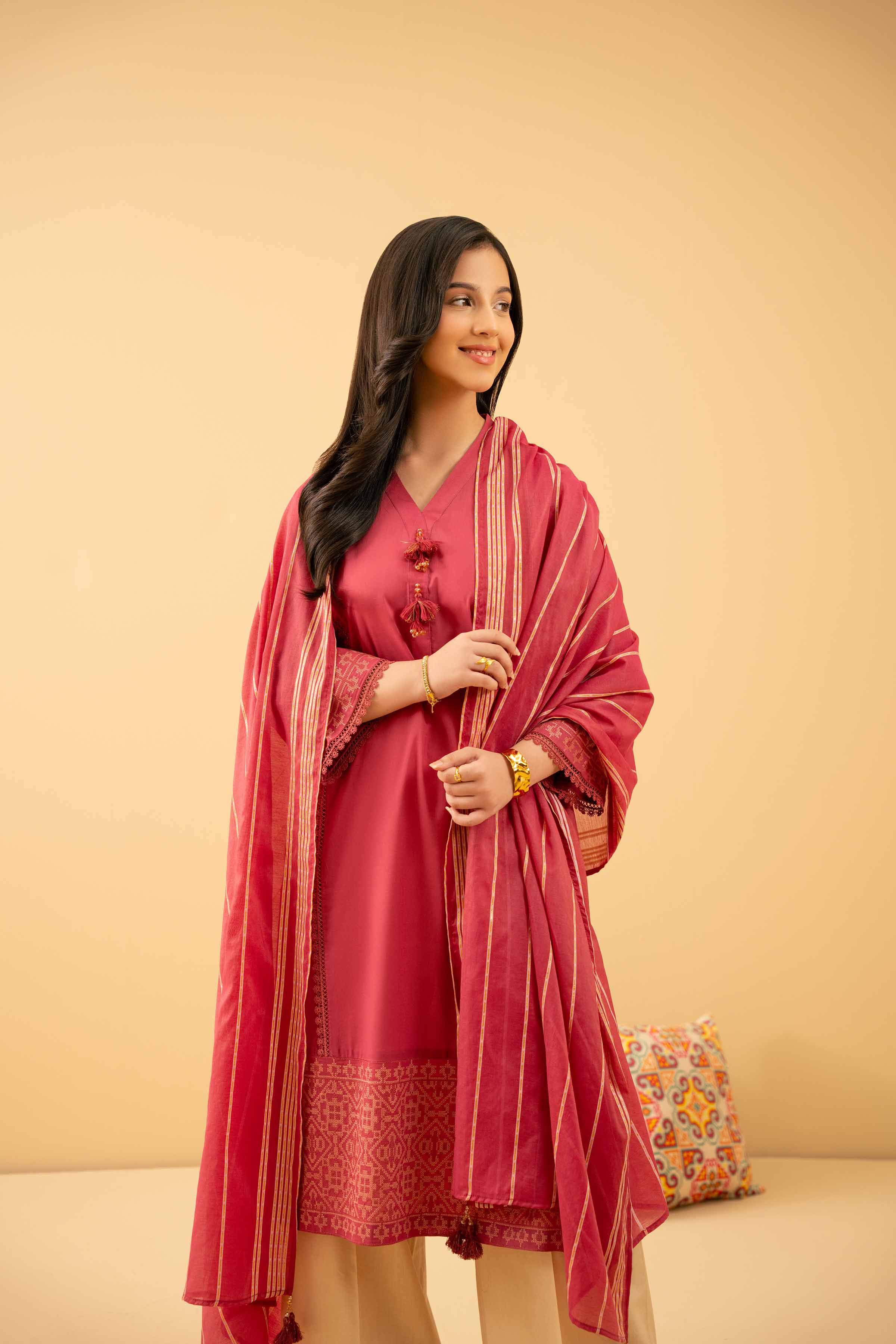 2 Piece - Embroidered Suit - PE25-474 - Image 5
