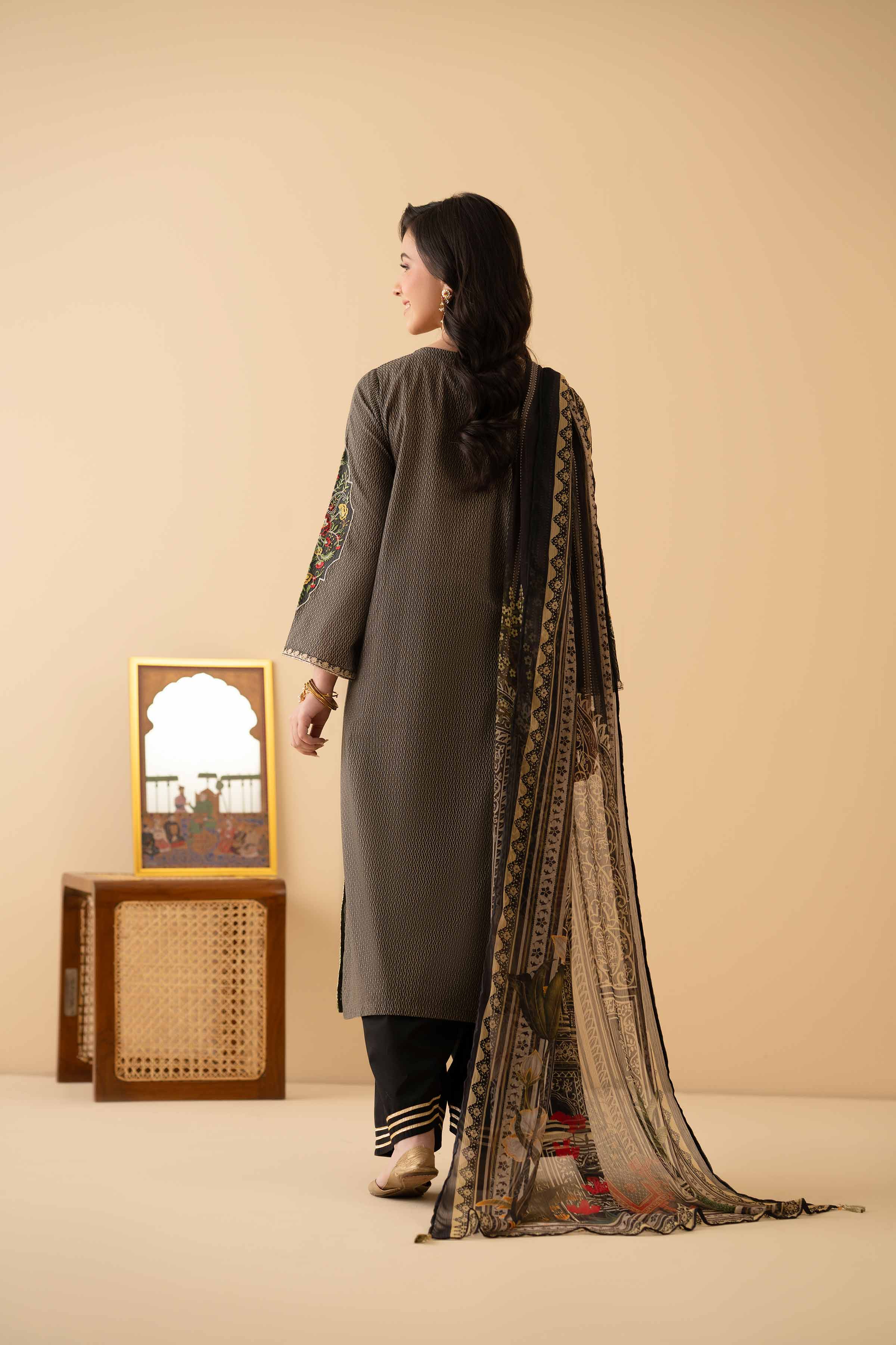 2 Piece - Printed Embroidered Suit - PE25-475 - Image 5