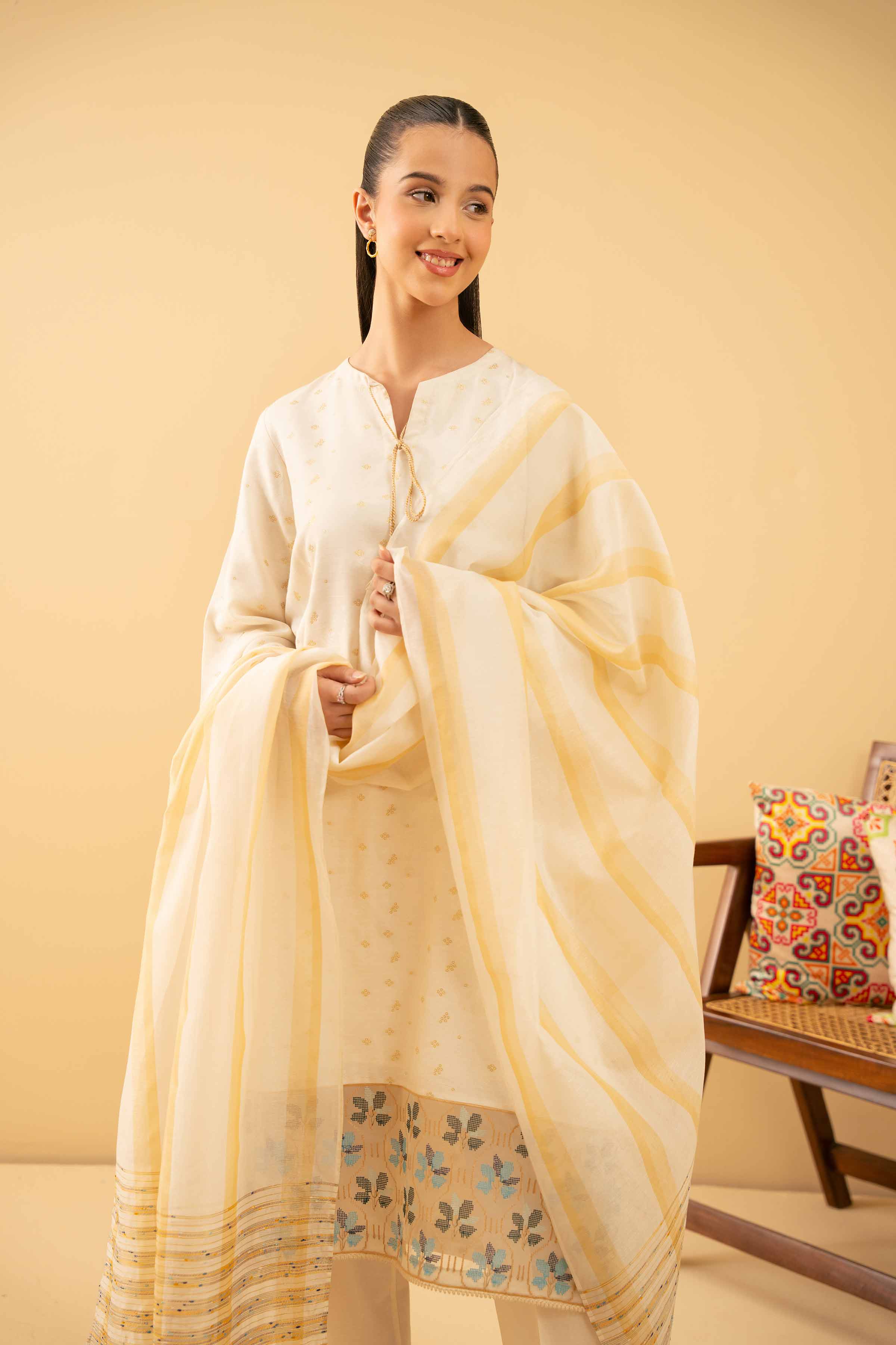 3 Piece - Embroidered Suit - PE25-496 - Image 6
