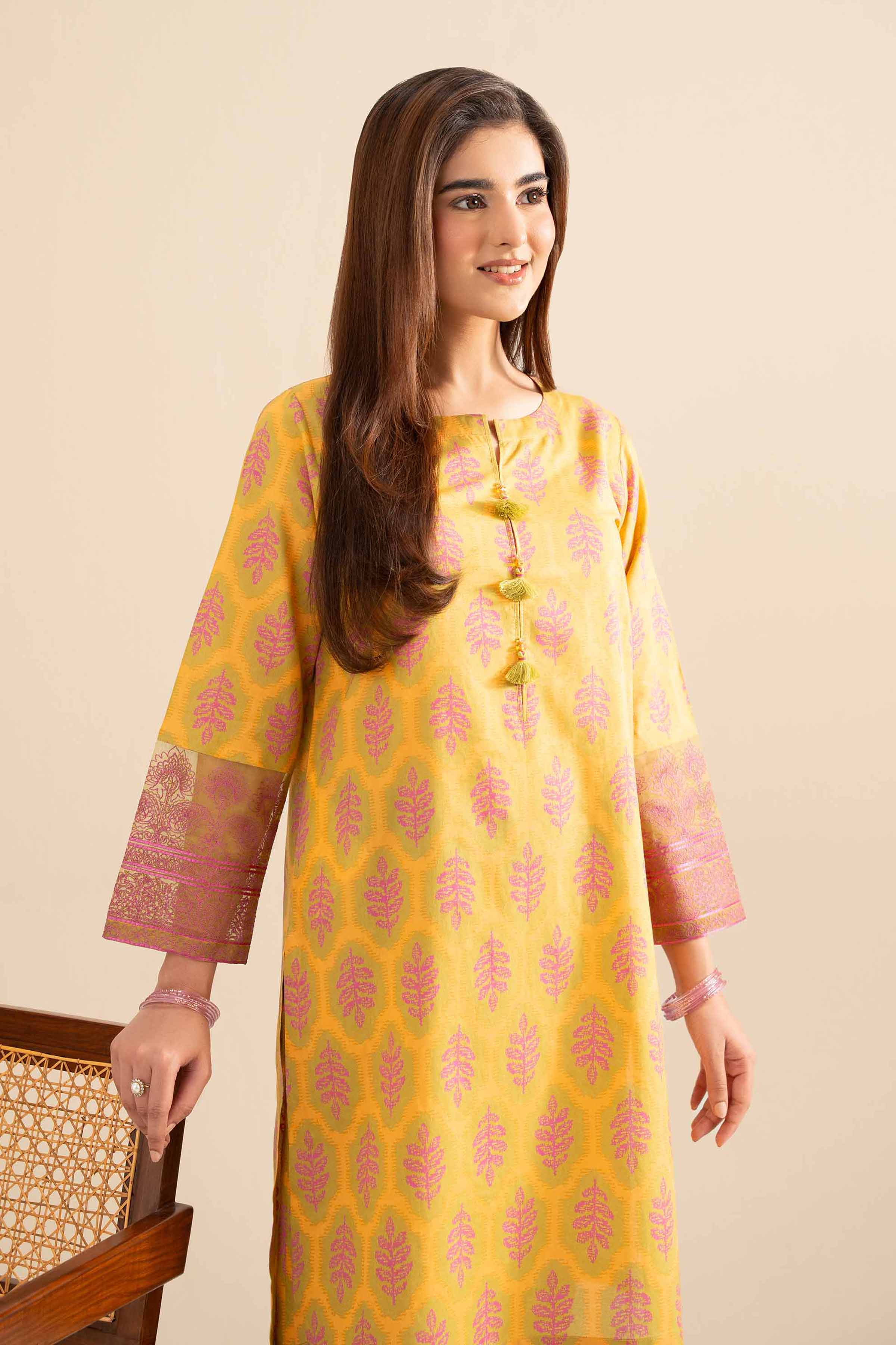 2 Piece - Printed Embroidered Suit - PE25-499