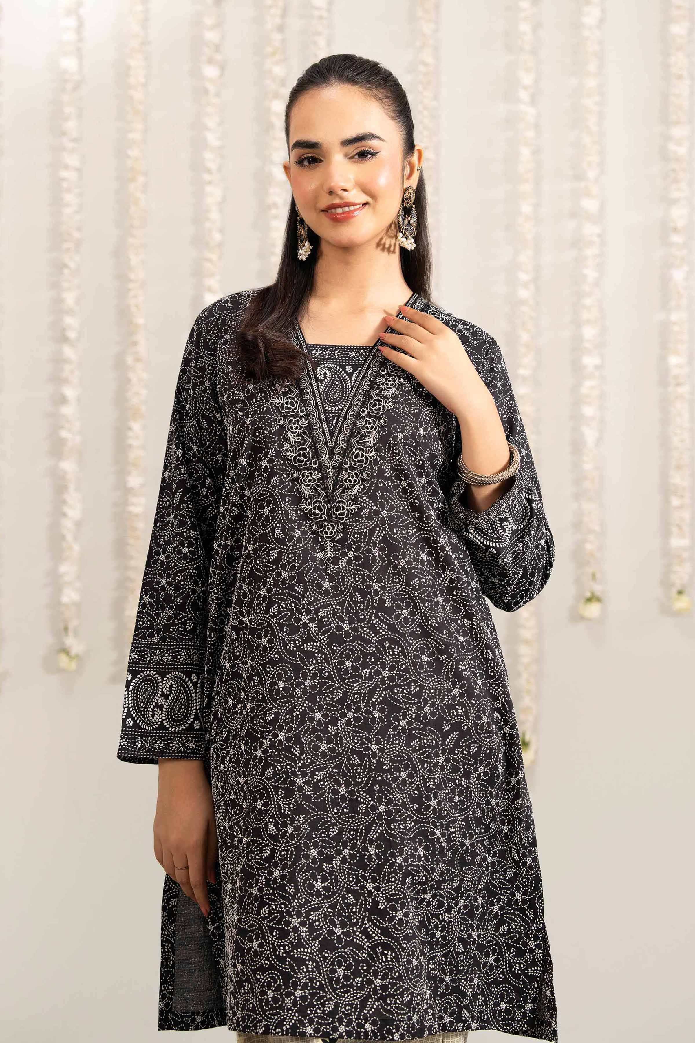 2 Piece - Printed Embroidered Suit - PE25-501