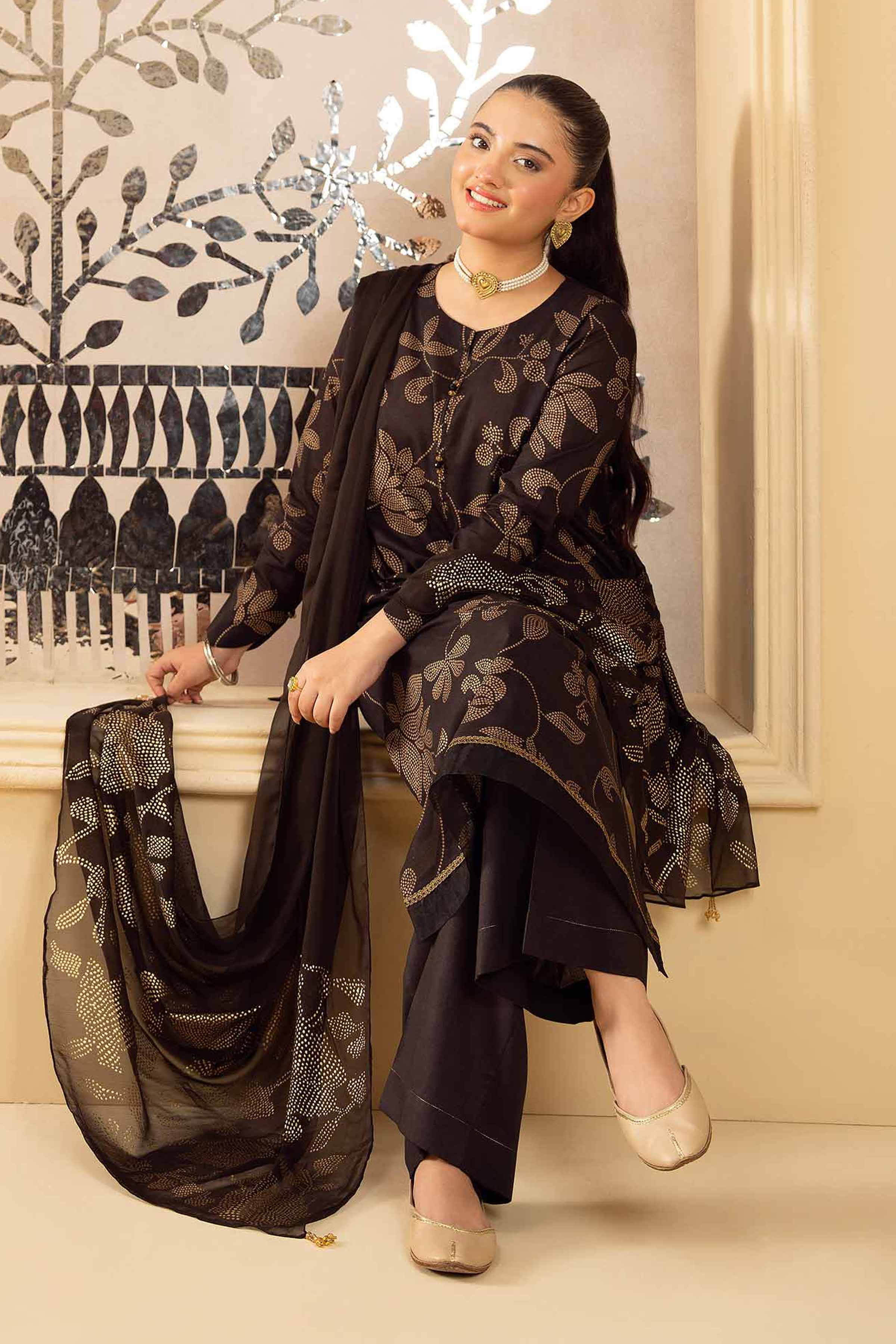 3 Piece - Printed Suit - PE25-513