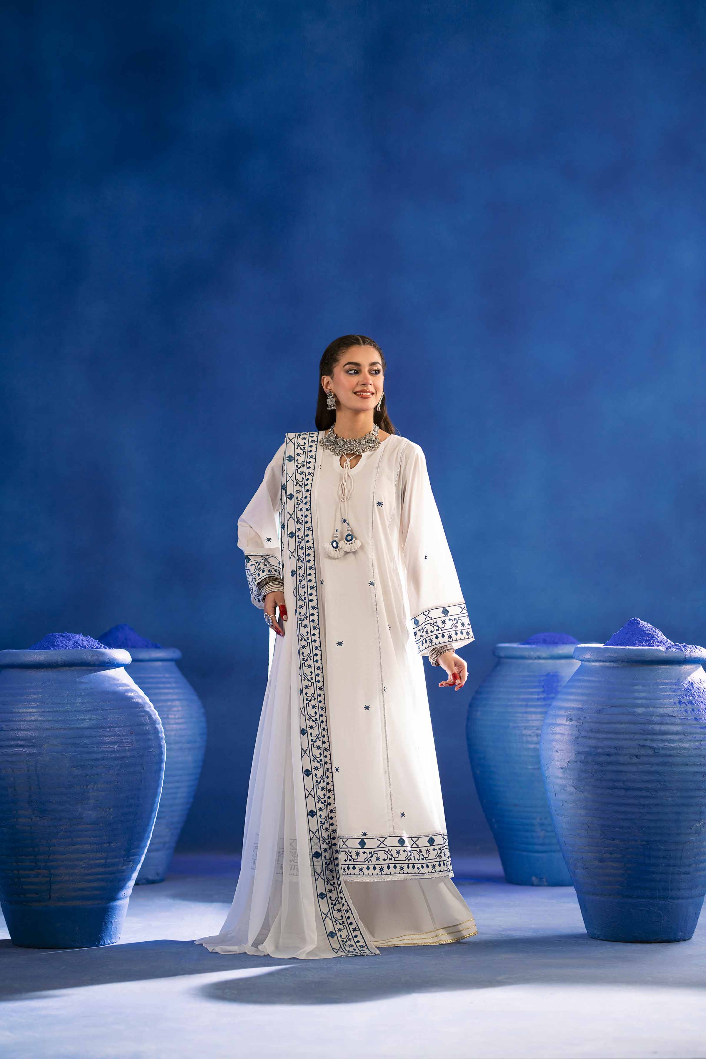 2 Piece - Embroidered Suit - PE25-65 - Image 5