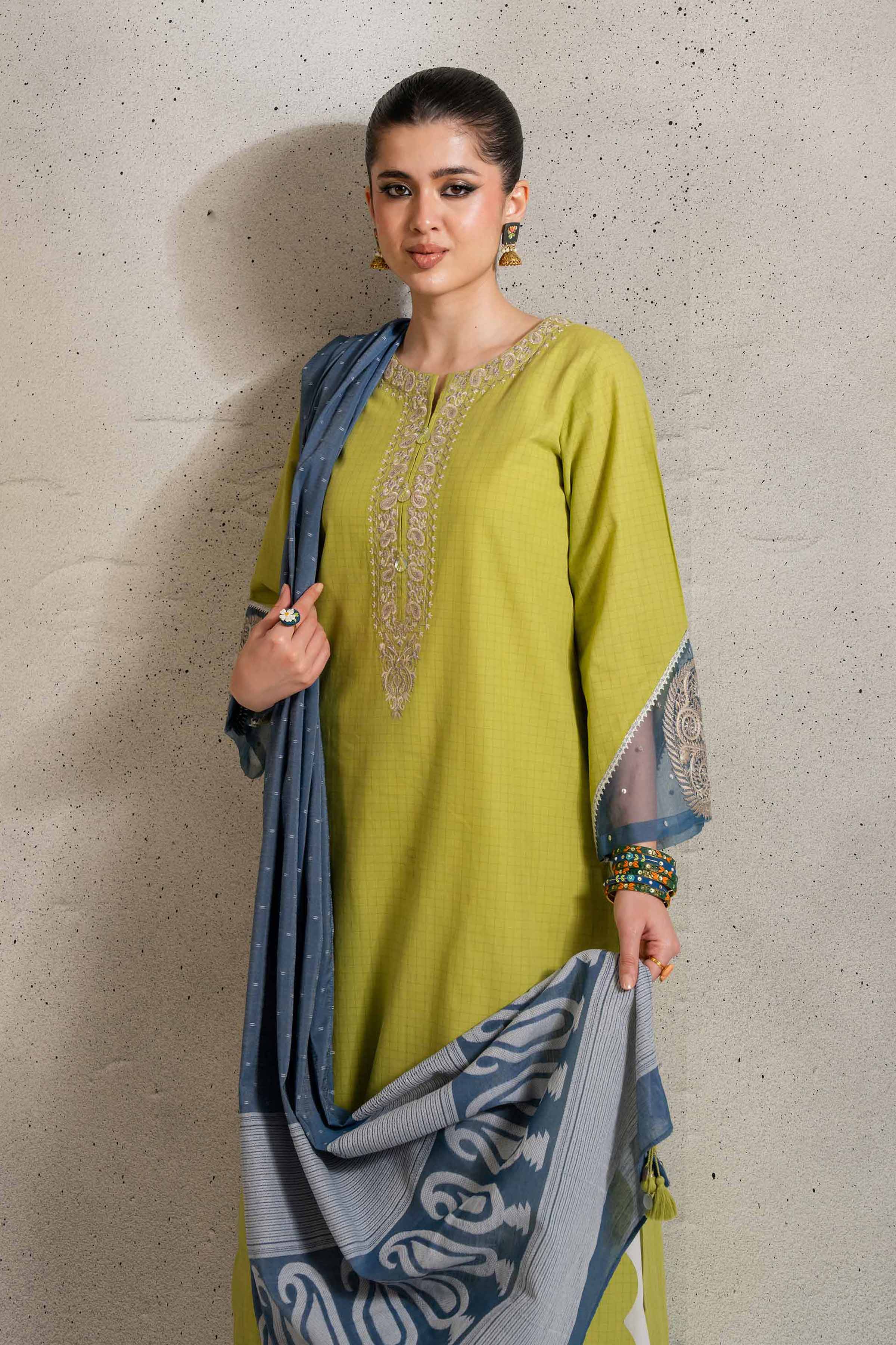 2 Piece - Embroidered Suit - PE25-98 - Image 2