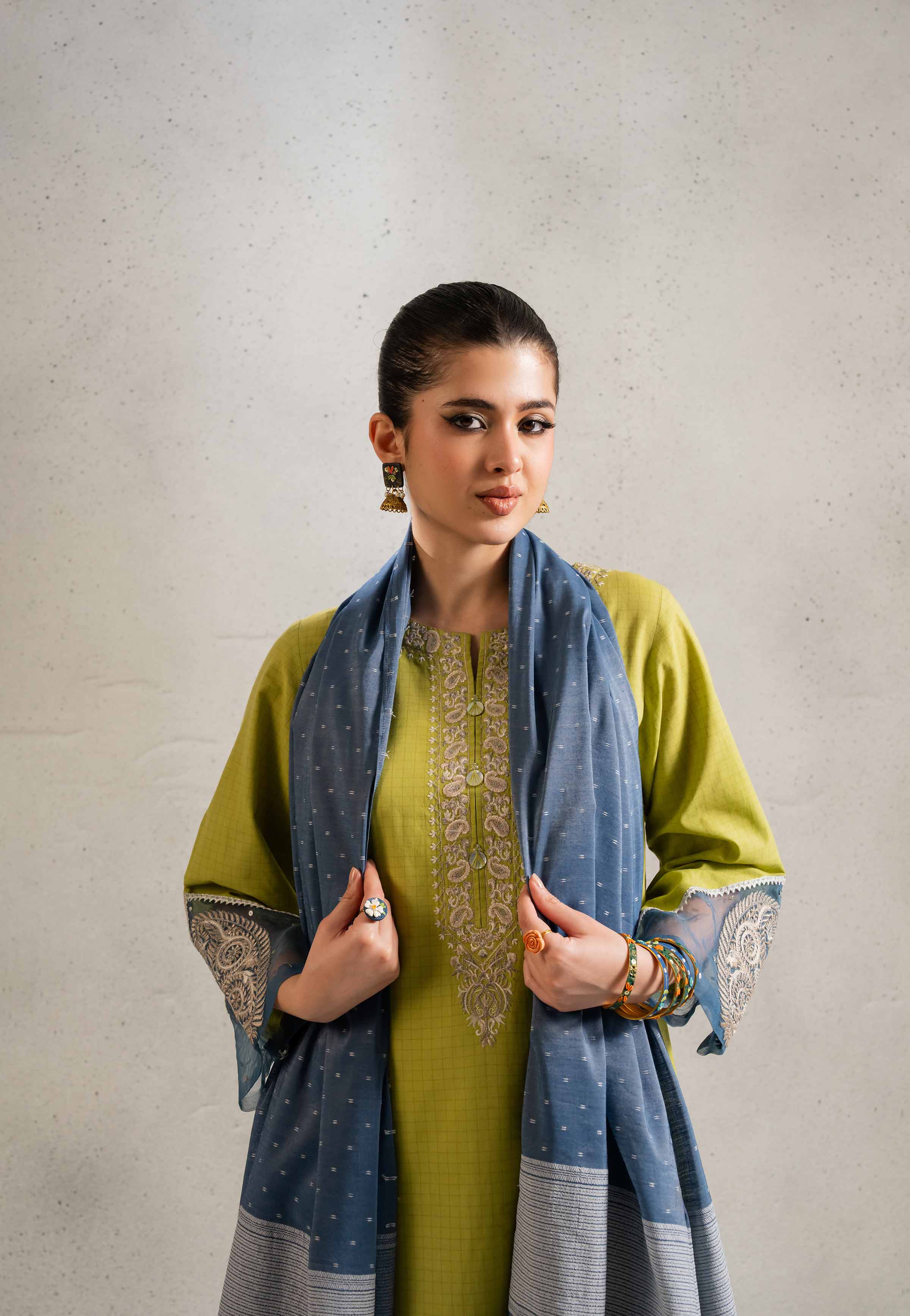 2 Piece - Embroidered Suit - PE25-98 - Image 4