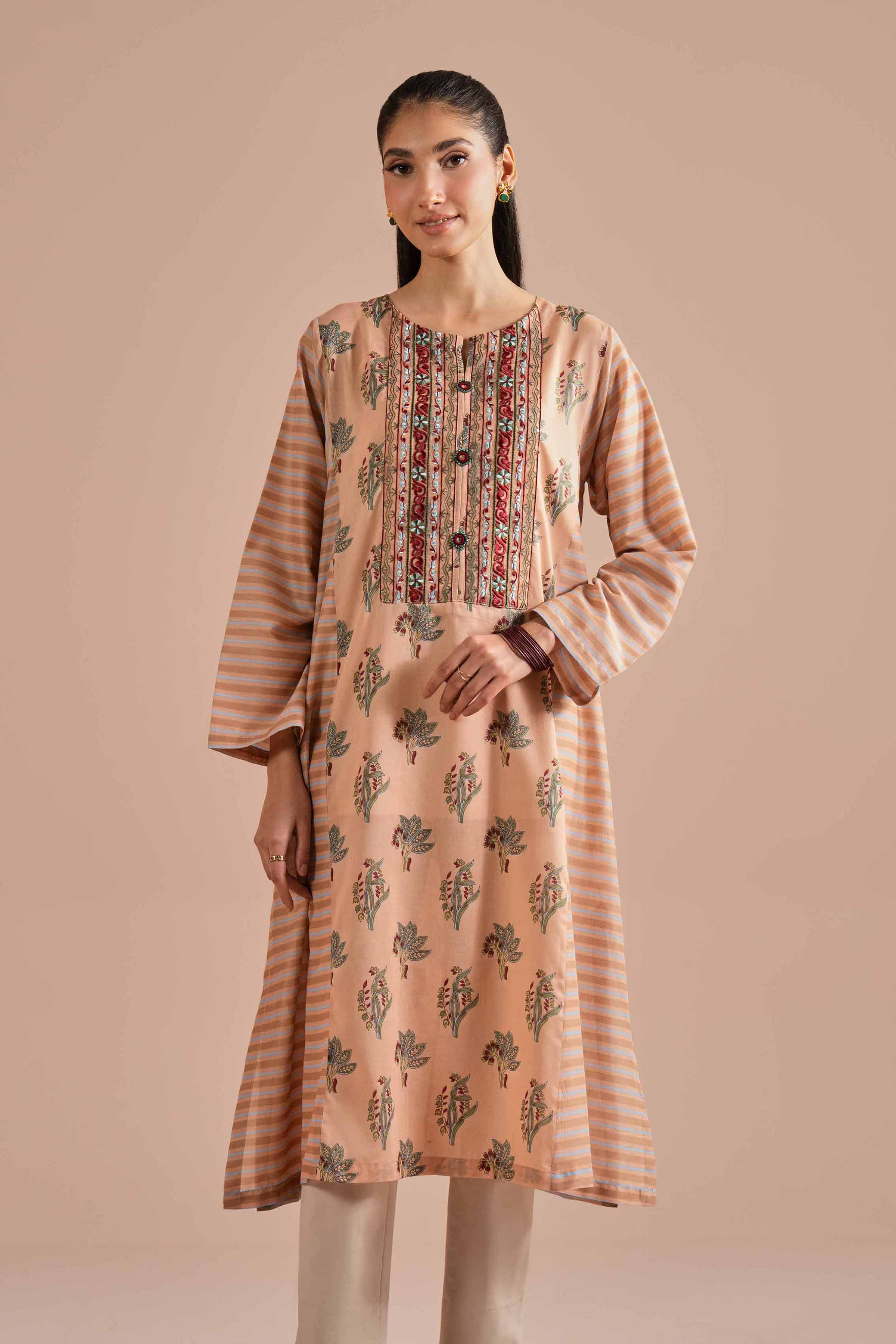 Printed Embroidered Shirt - PE26-01