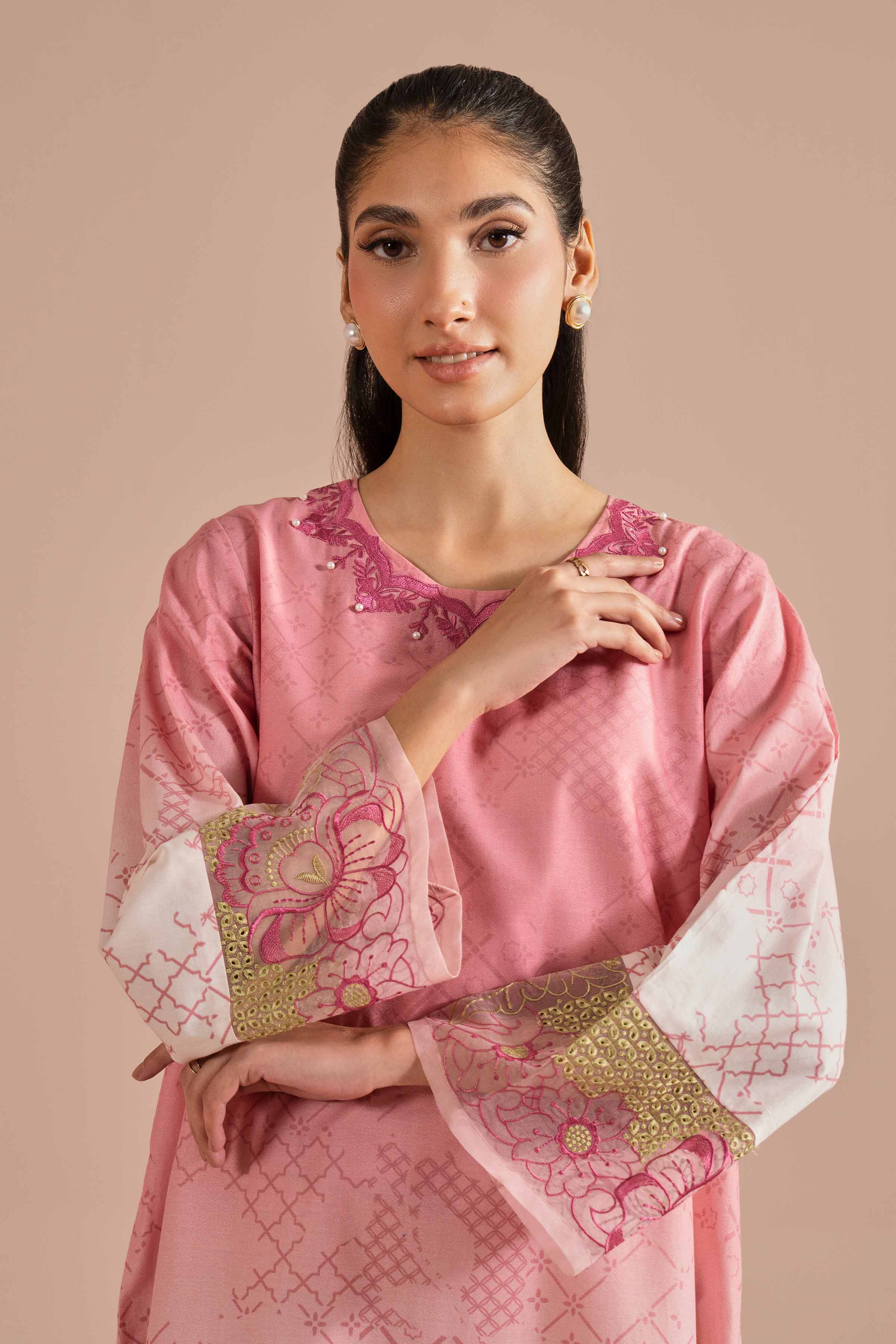 Printed Embroidered Shirt - PE26-03 - Image 2