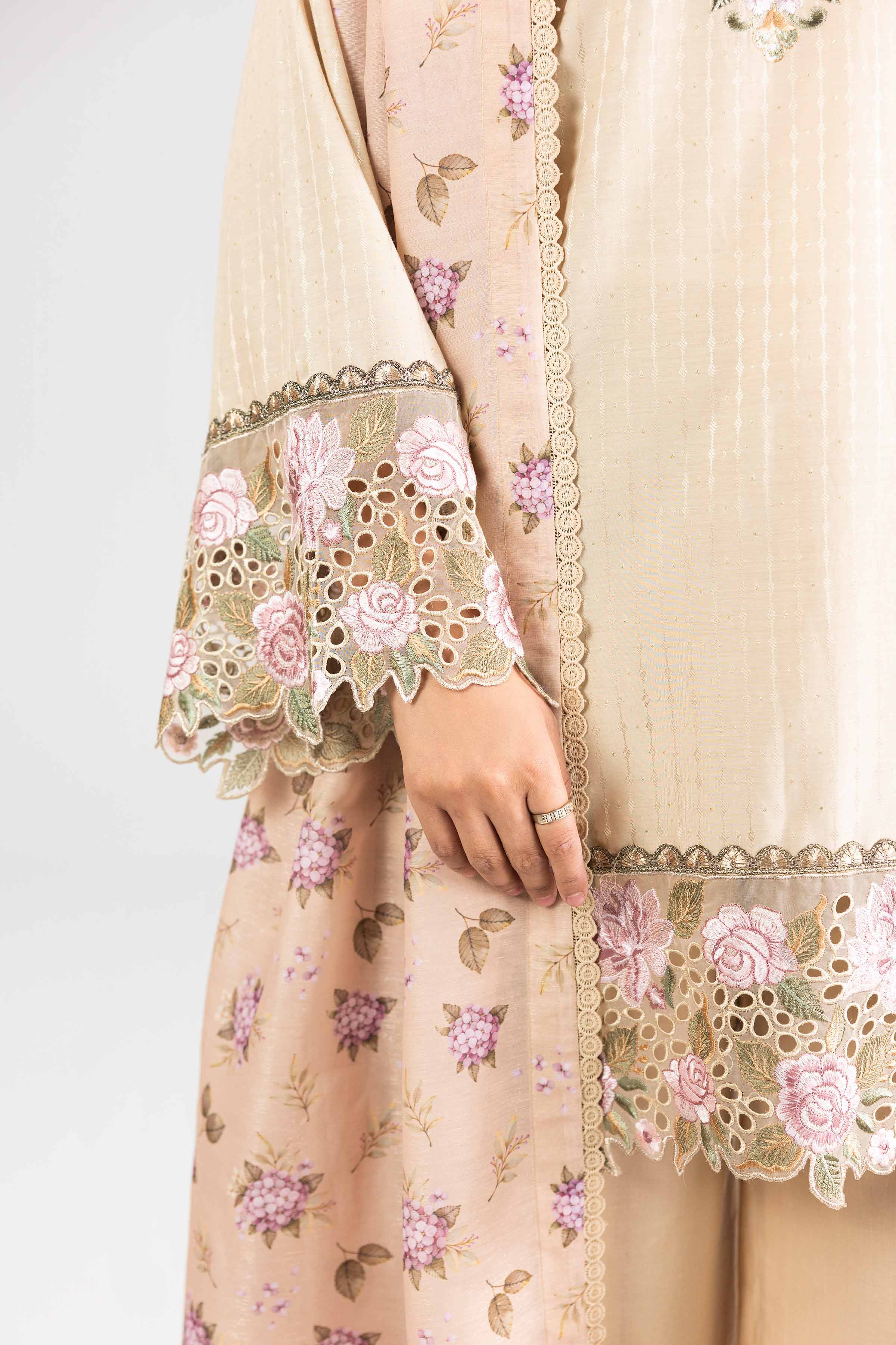 3 Piece - Printed Embroidered Suit - PE26-113 - Image 7