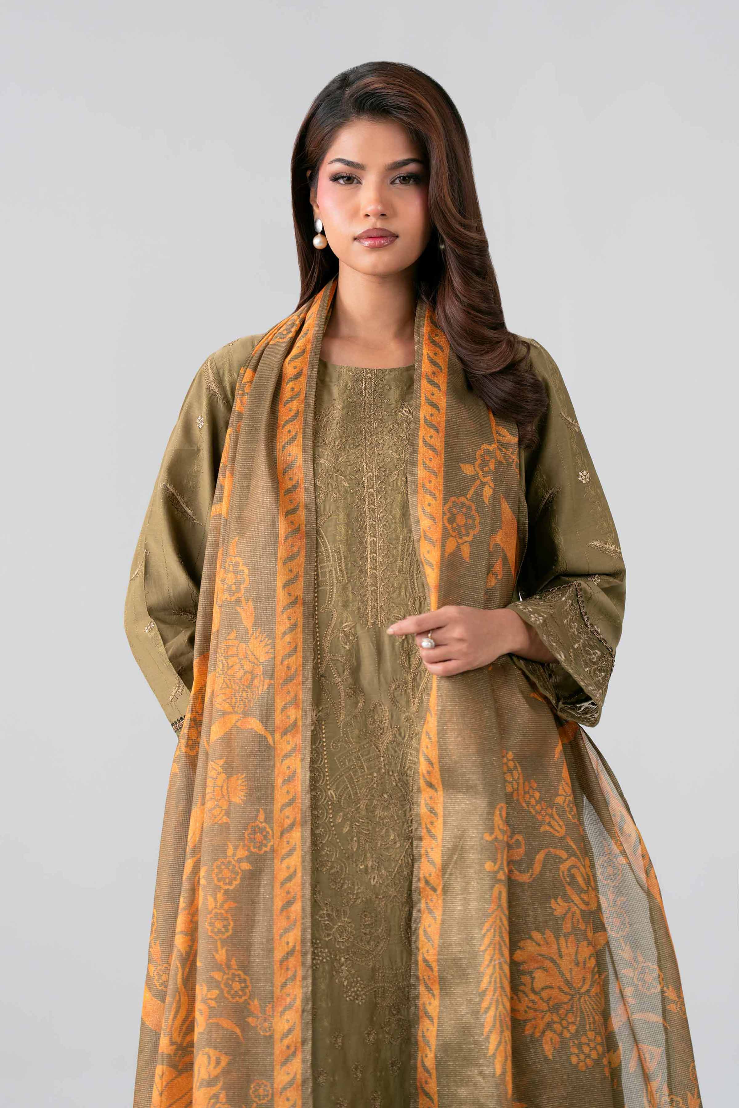 3 Piece - Embroidered Suit - PE26-120 - Image 2