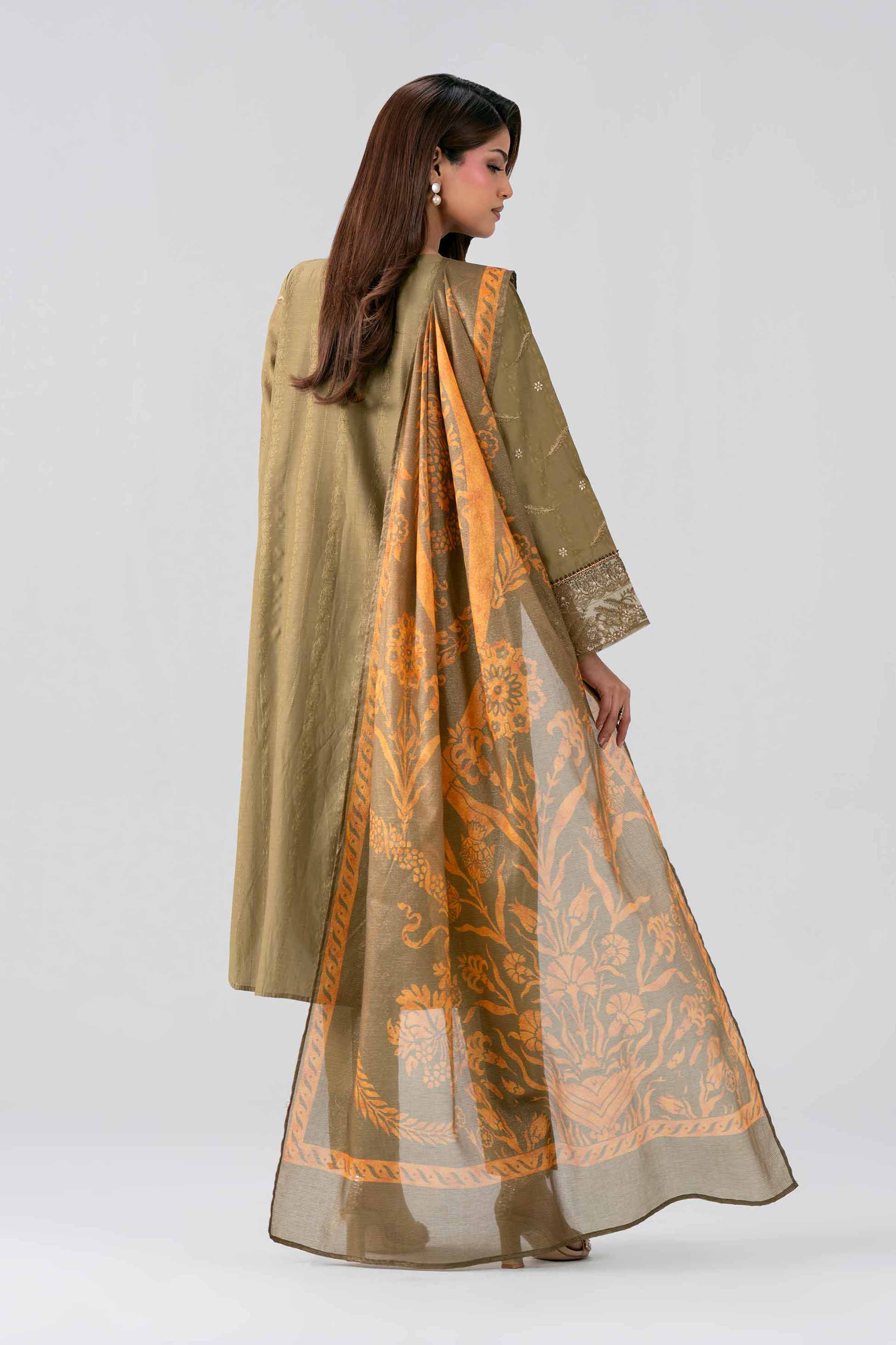 3 Piece - Embroidered Suit - PE26-120 - Image 3
