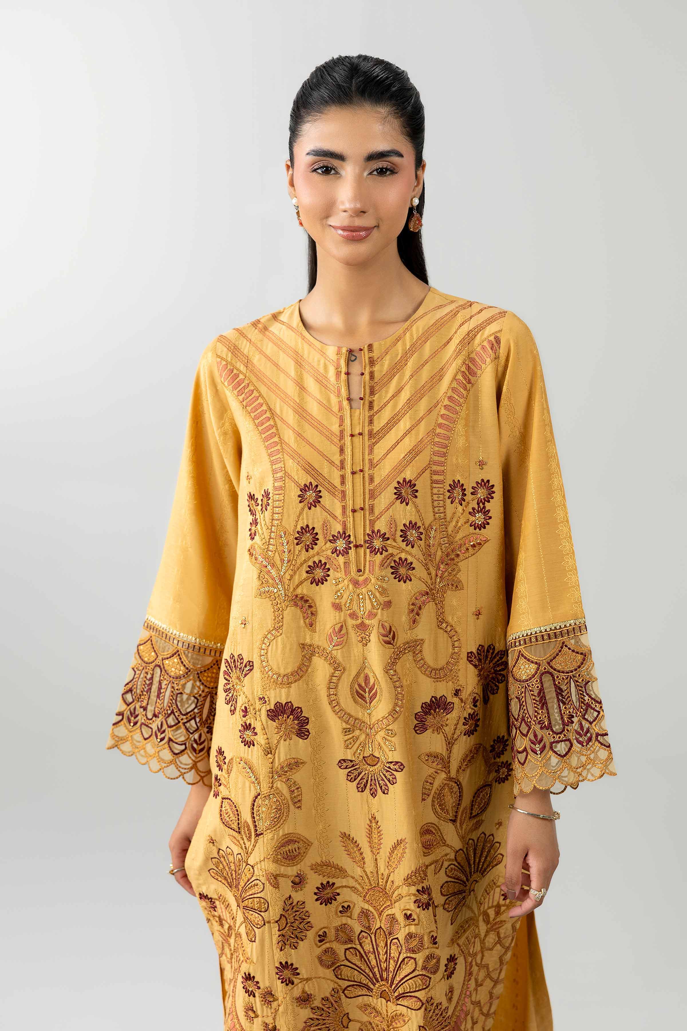 3 Piece - Embroidered Suit - PE26-122 - Image 2
