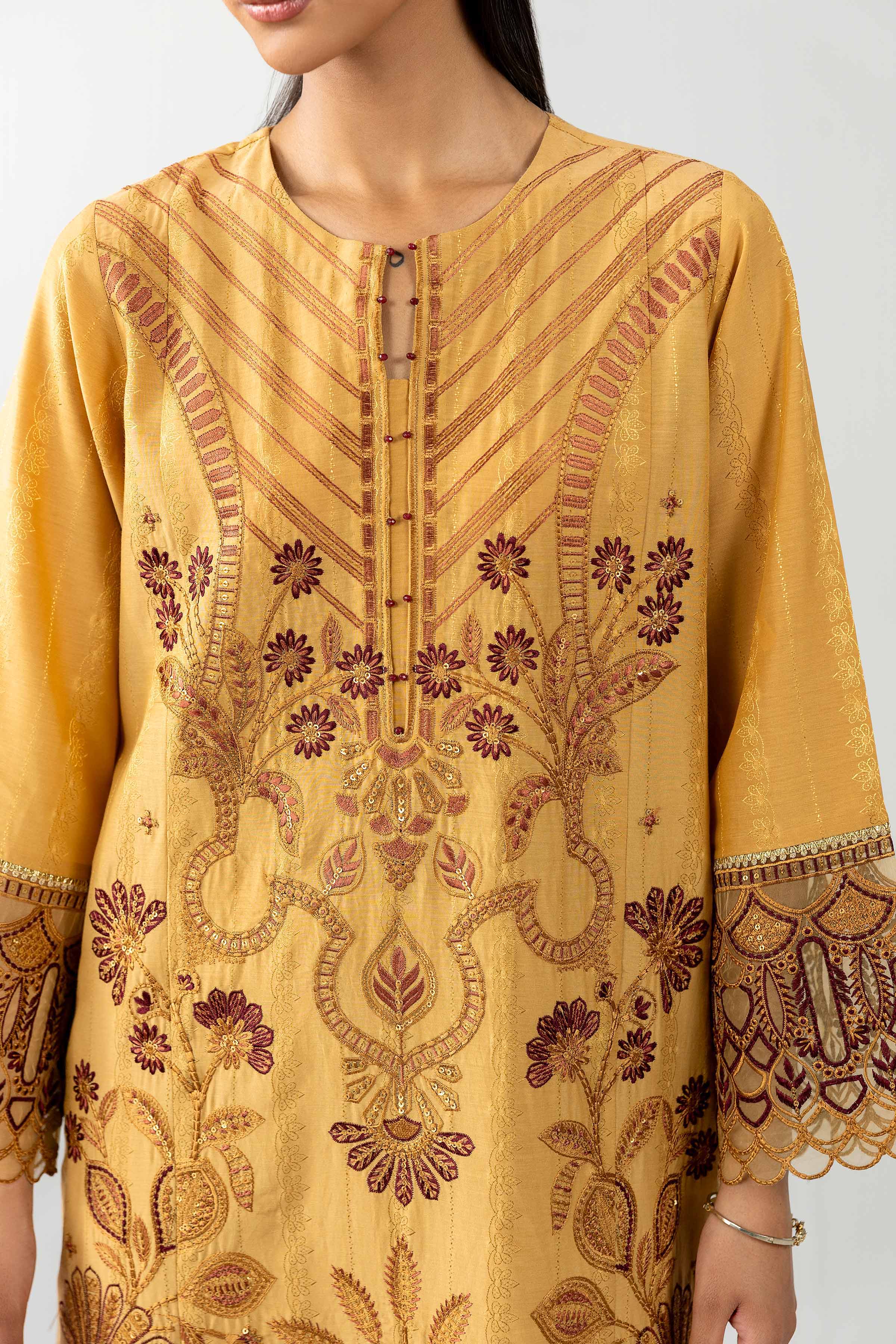 3 Piece - Embroidered Suit - PE26-122 - Image 7