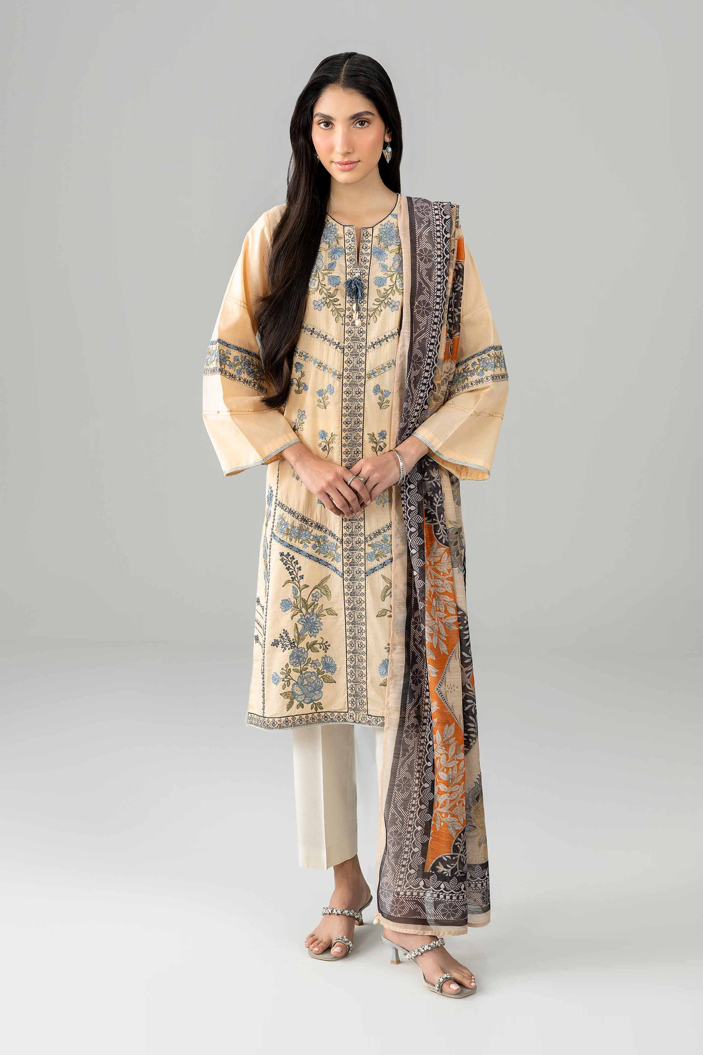 2 Piece - Embroidered Suit -PE26-129 - Image 3