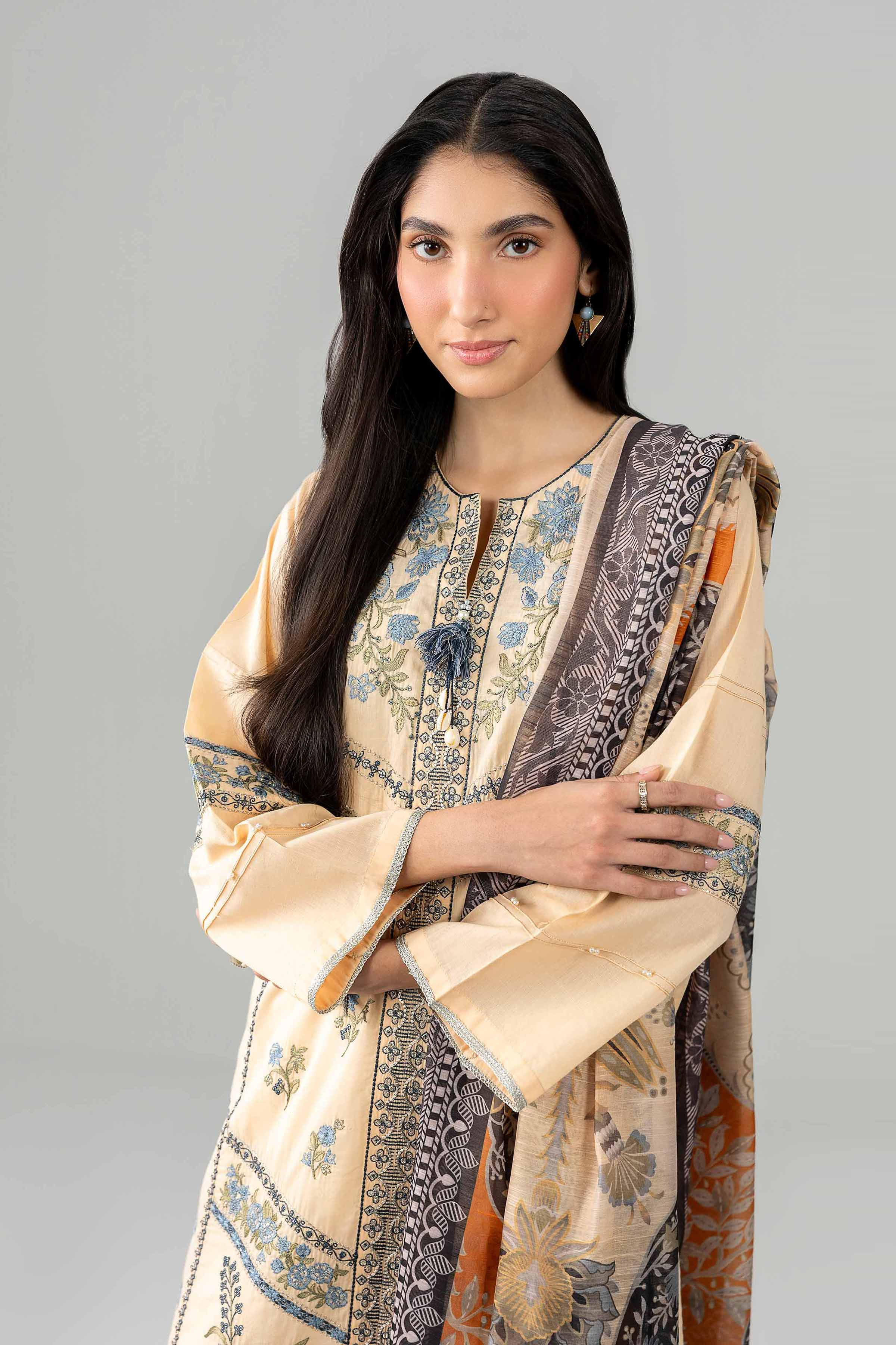 2 Piece - Embroidered Suit -PE26-129 - Image 5