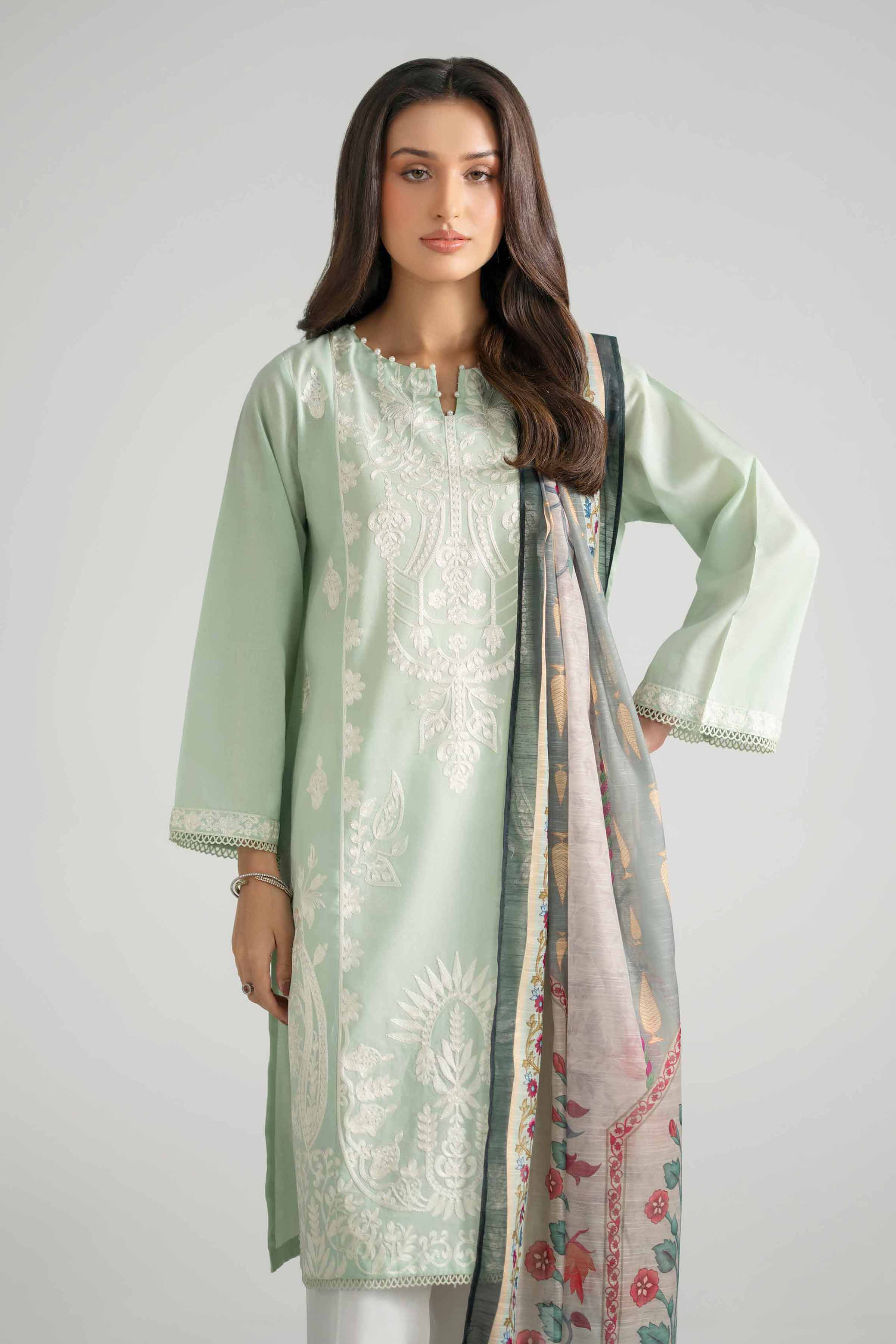 2 Piece - Embroidered Suit - PE26-131 - Image 5