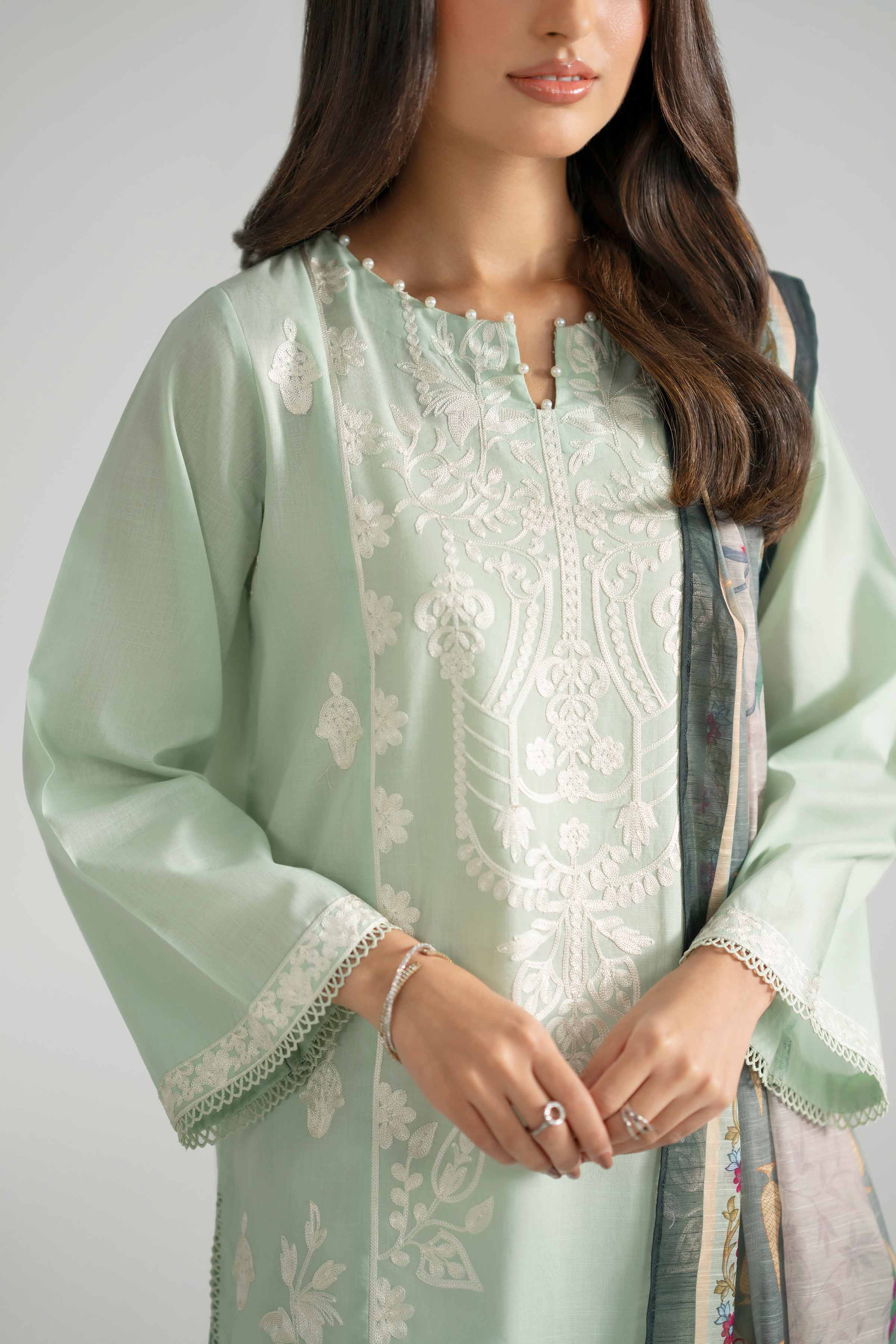 2 Piece - Embroidered Suit - PE26-131 - Image 6