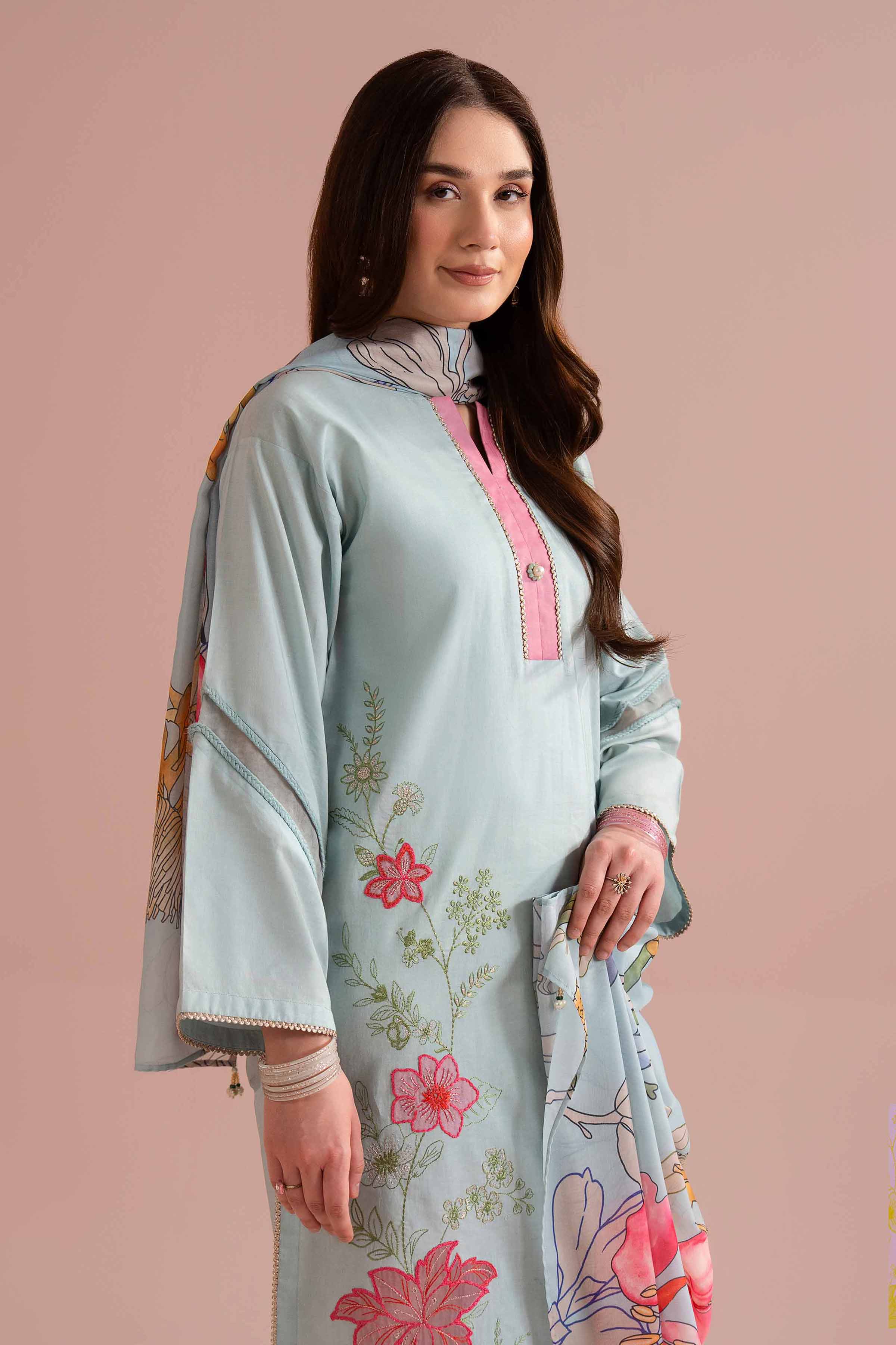 2 Piece - Embroidered Suit - PE26-140 - Image 6