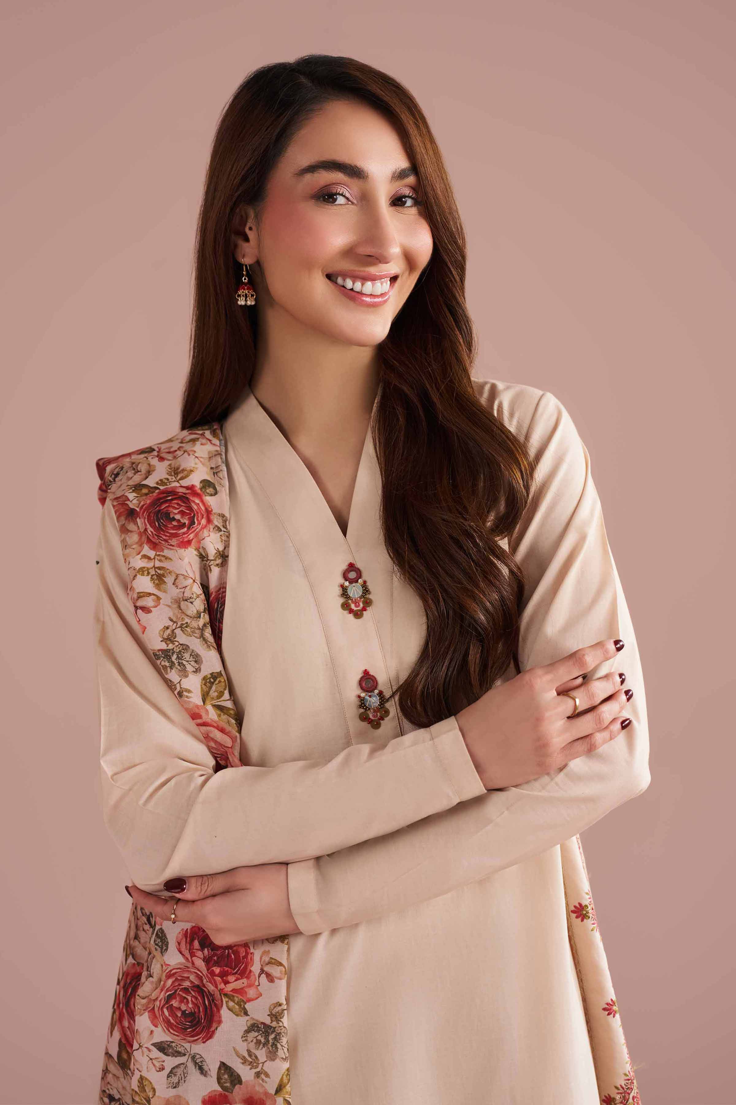 2 Piece - Printed Embroidered Suit - PE26-141 - Image 7