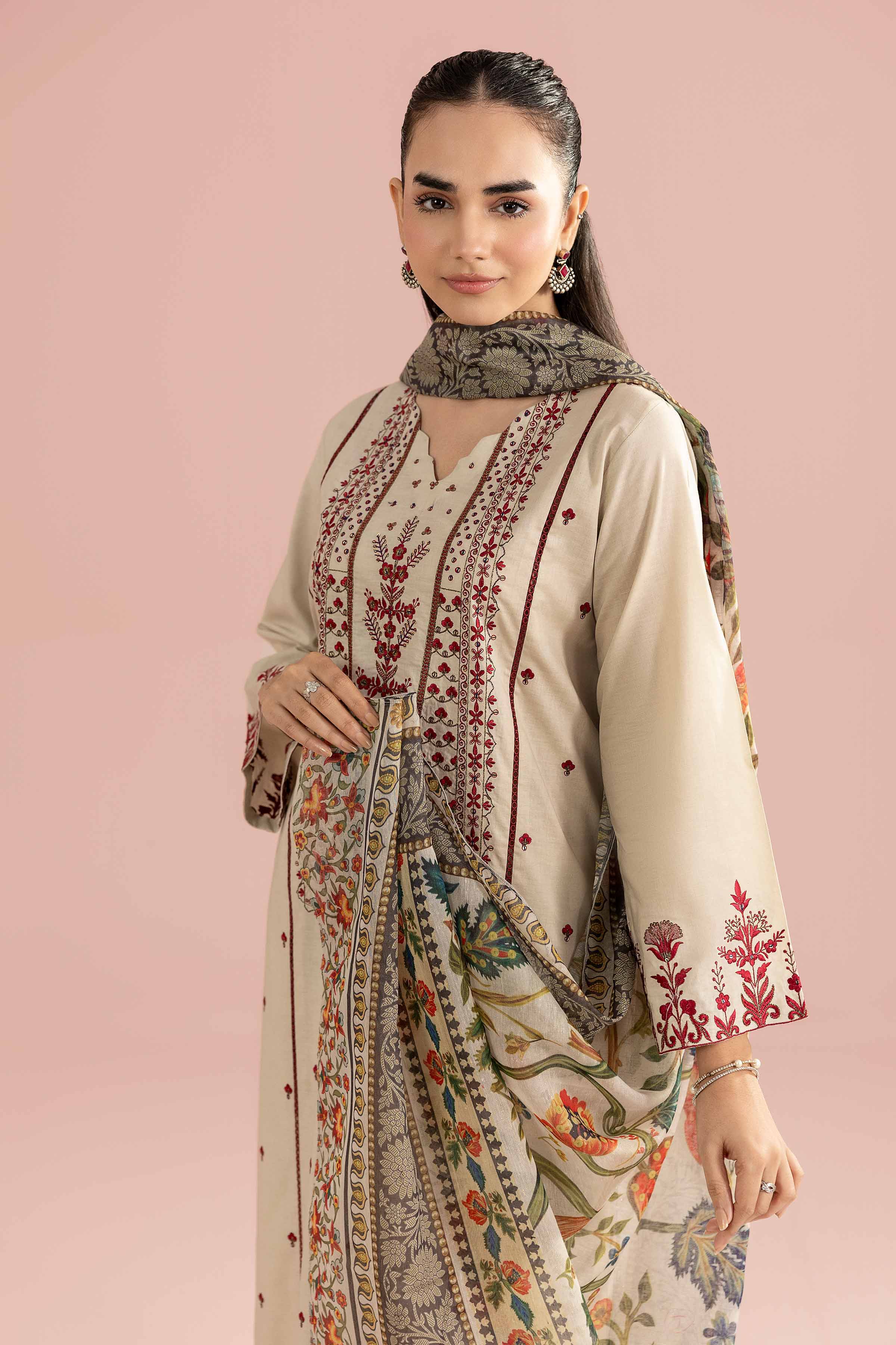 2 Piece - Embroidered Suit - PE26-146 - Image 5