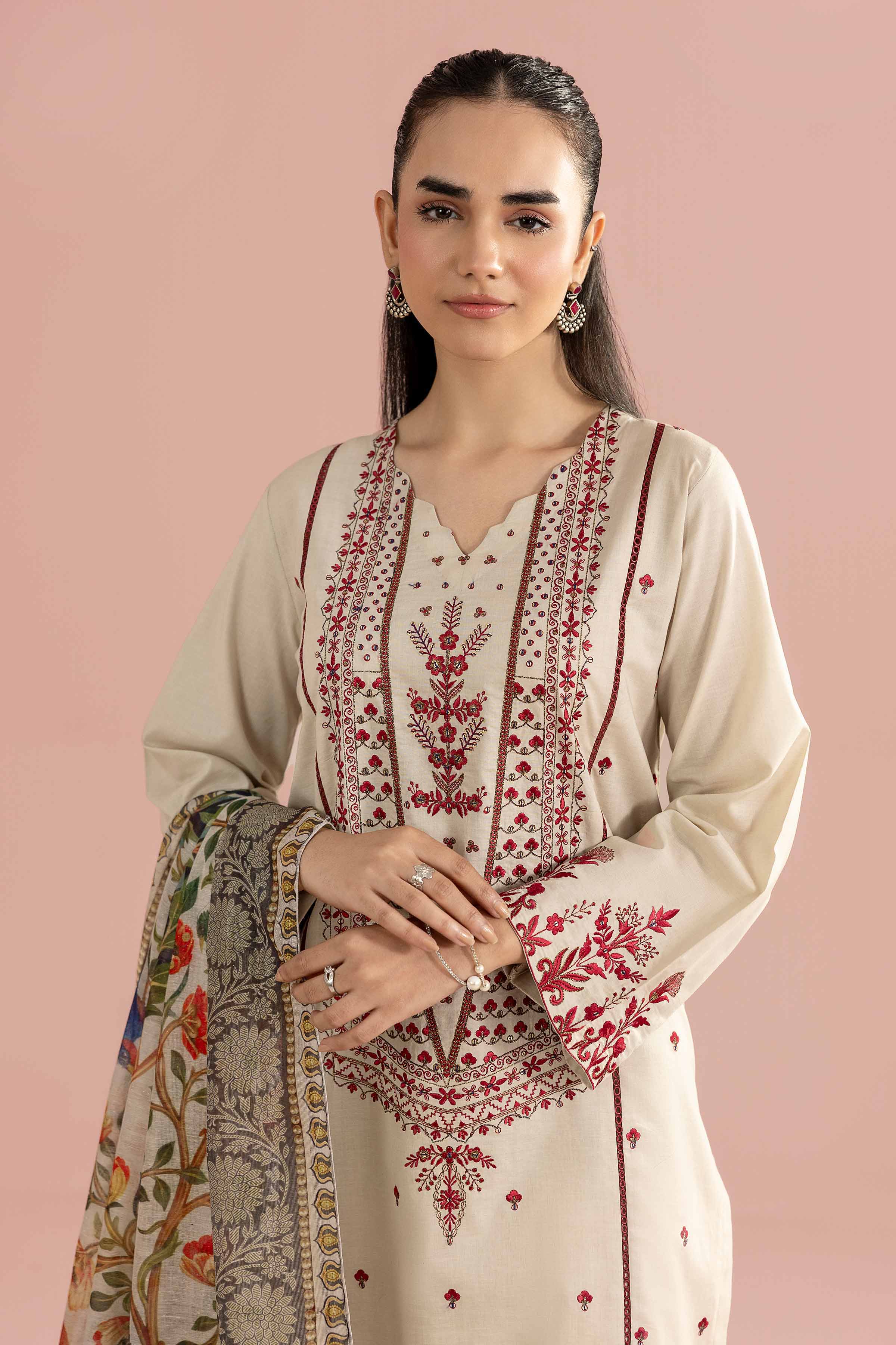 2 Piece - Embroidered Suit - PE26-146 - Image 6