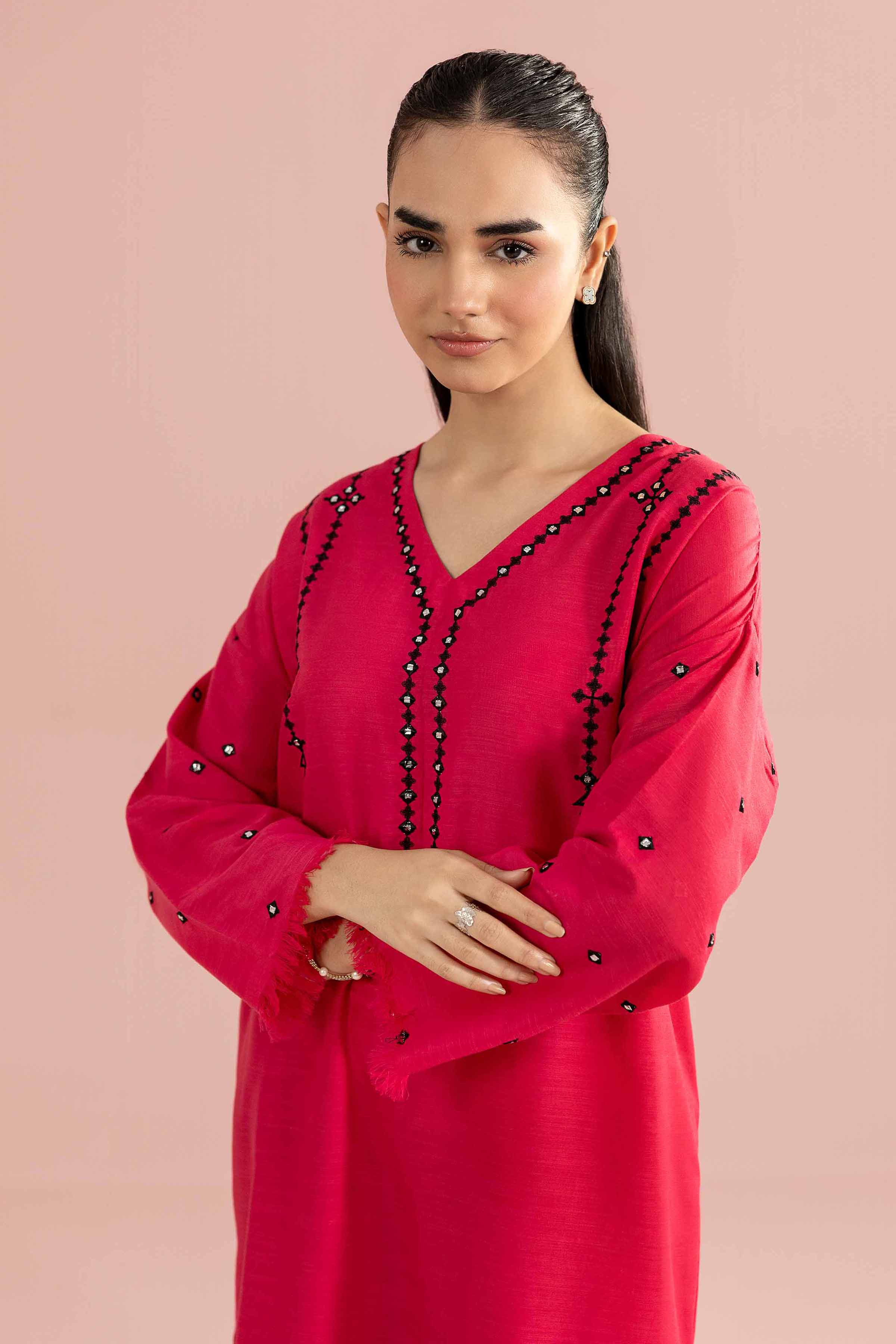 2 Piece - Embroidered Suit - PE26-163 - Image 5