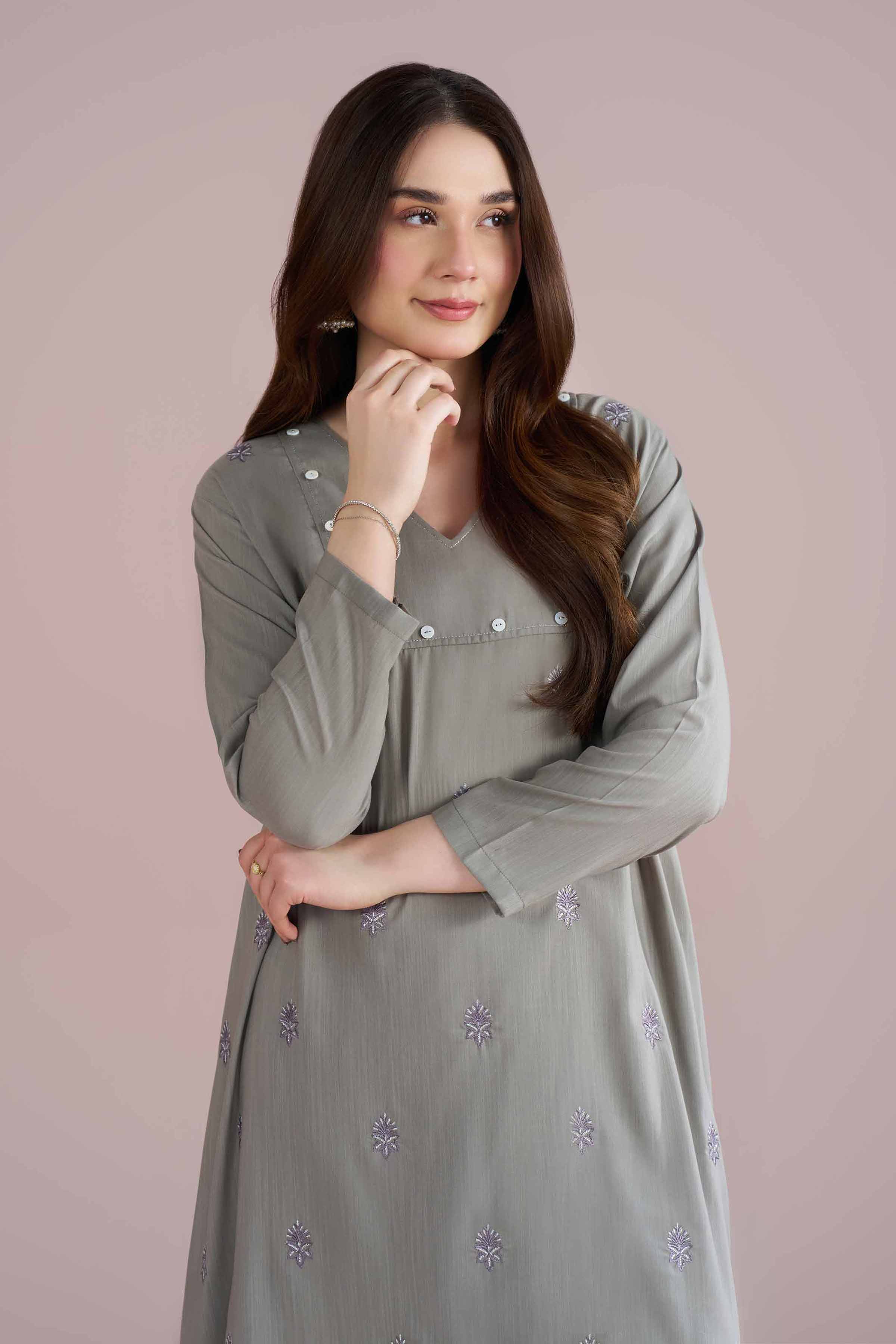 2 Piece - Embroidered Suit - PE26-166 - Image 6