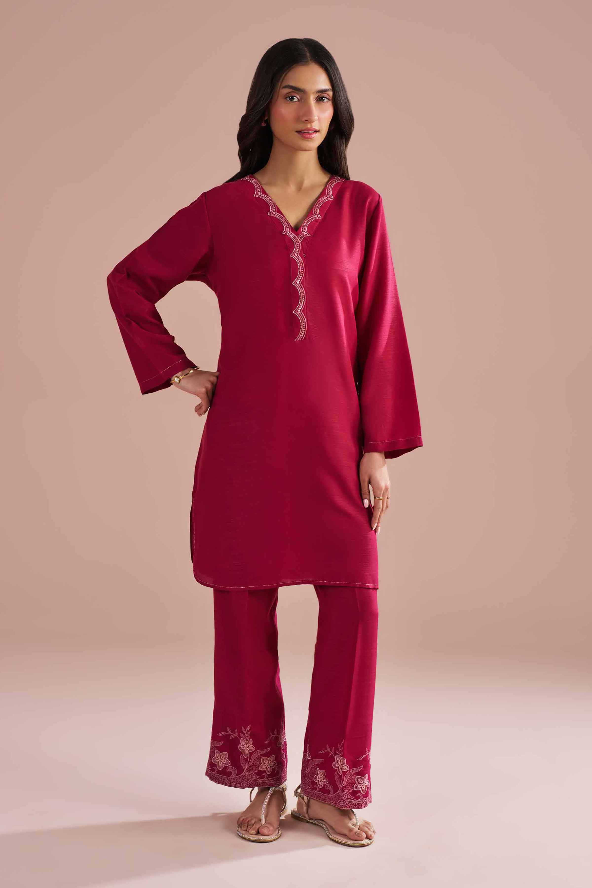2 Piece - Embroidered Suit - PE26-168